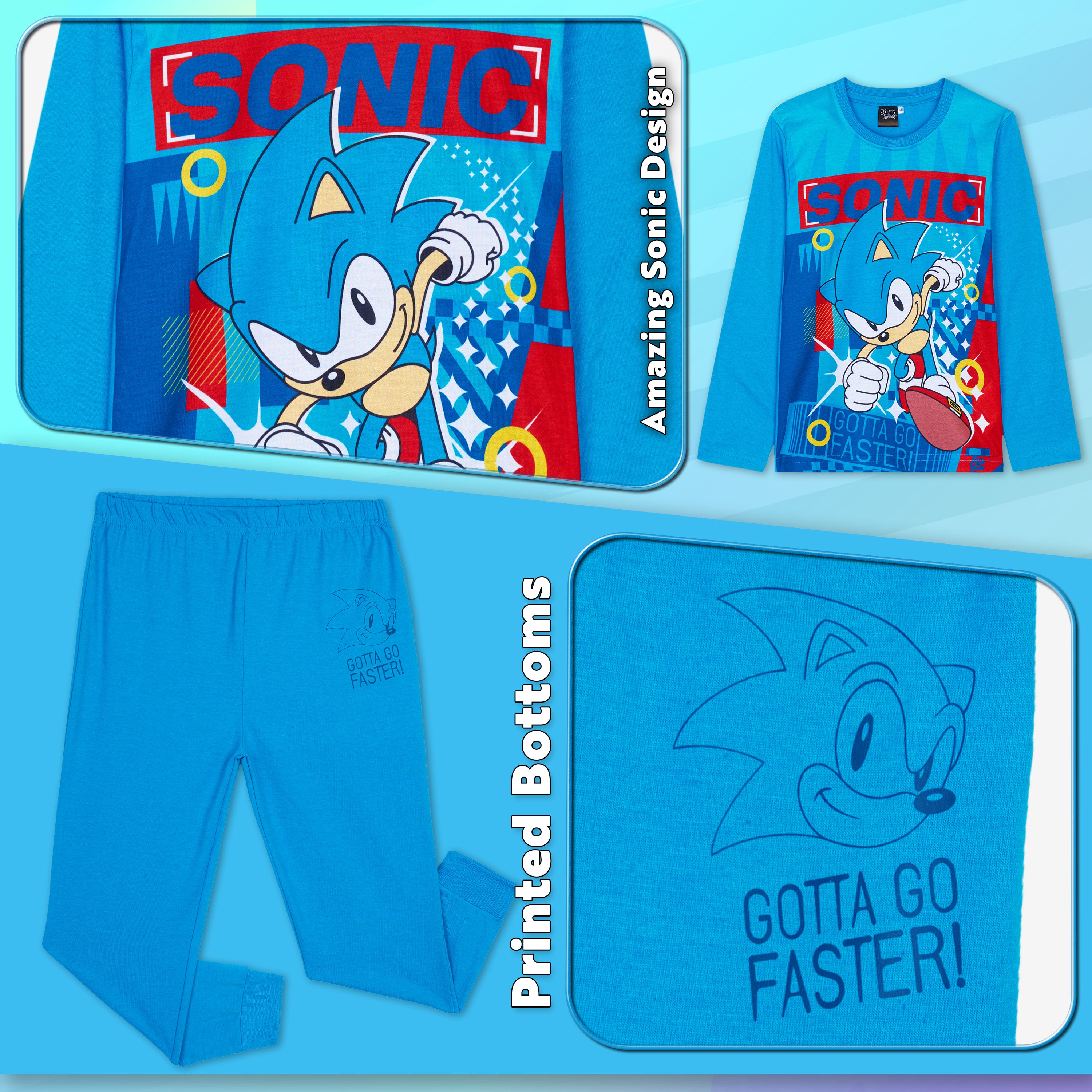 sonic-shadow-pyjama-gar-on-manche-longue-7-8-ans-coton image 5