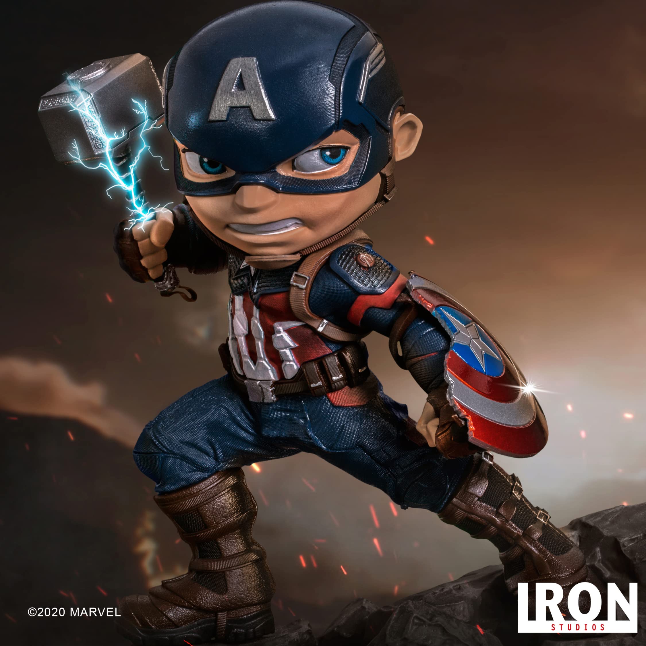 iron-studios-minico-captain-america-statue-endgame-15-cm image 2