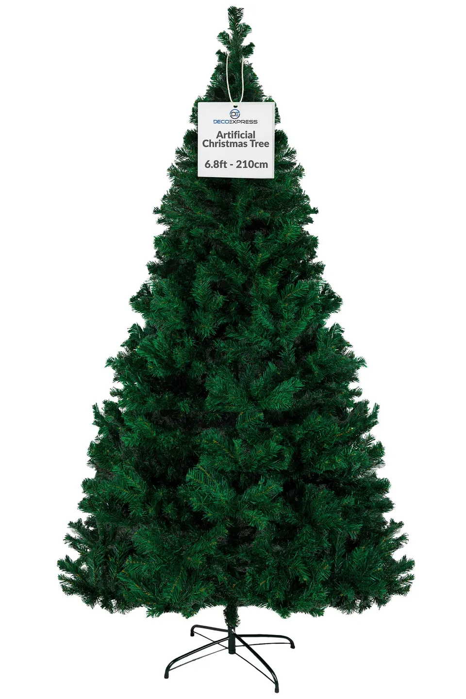 deco-express-sapin-artificiel-vert-6-8ft-pied-m-tal-r-aliste image 1