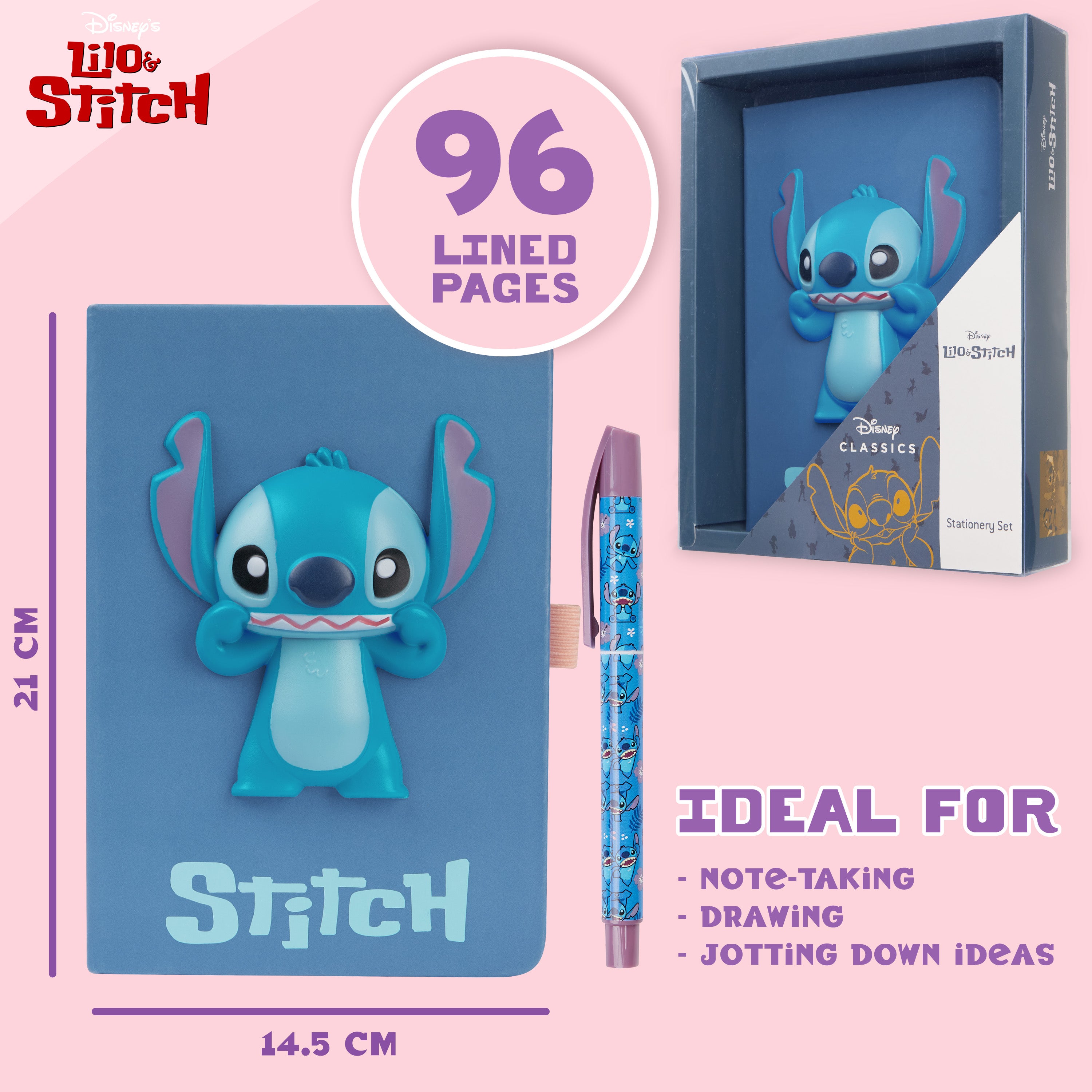 get-trend-school-supplies-stitch-carnet-a5-stylo-3d-96-pages image 6