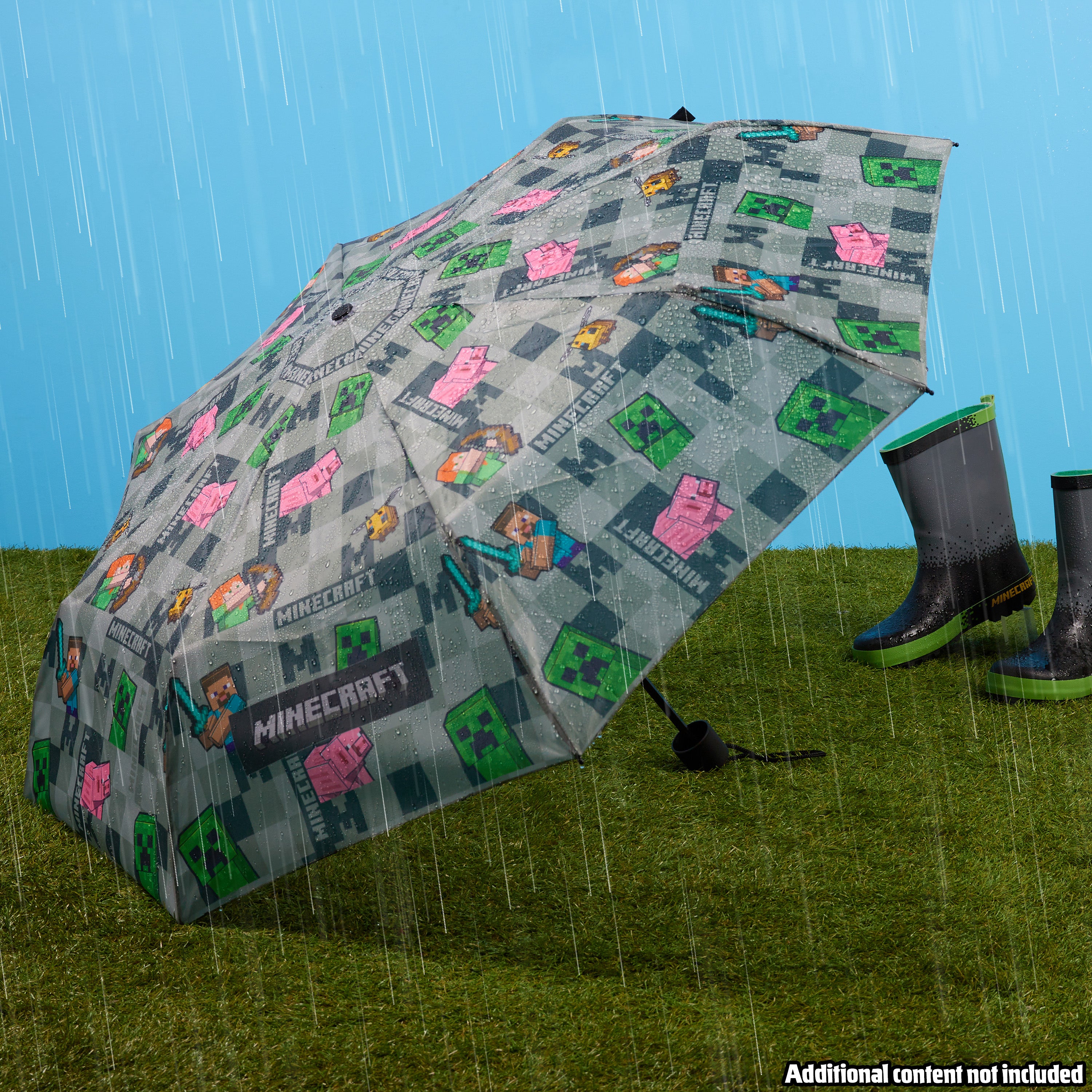 minecraft-parapluie-enfant-pliable-t-lescopique-cole image 2