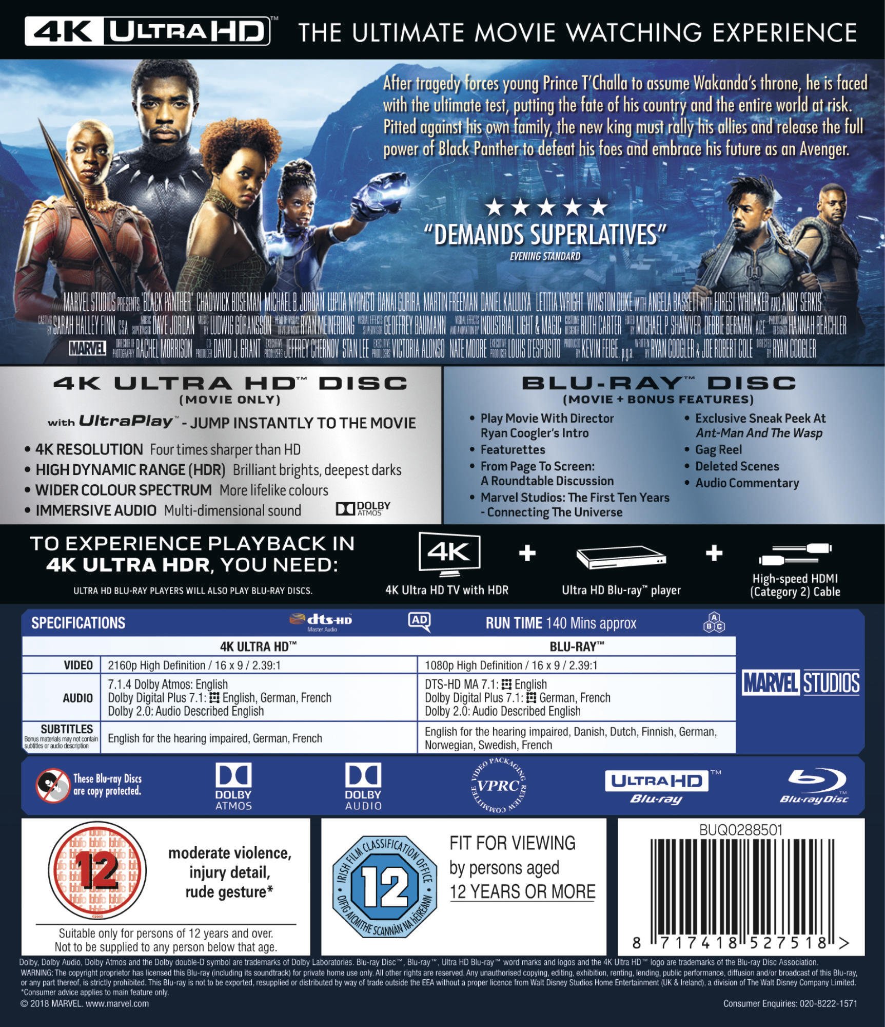 marvel-video-black-panther-blu-ray-4k-ultra-hd-version-fran-aise image 3