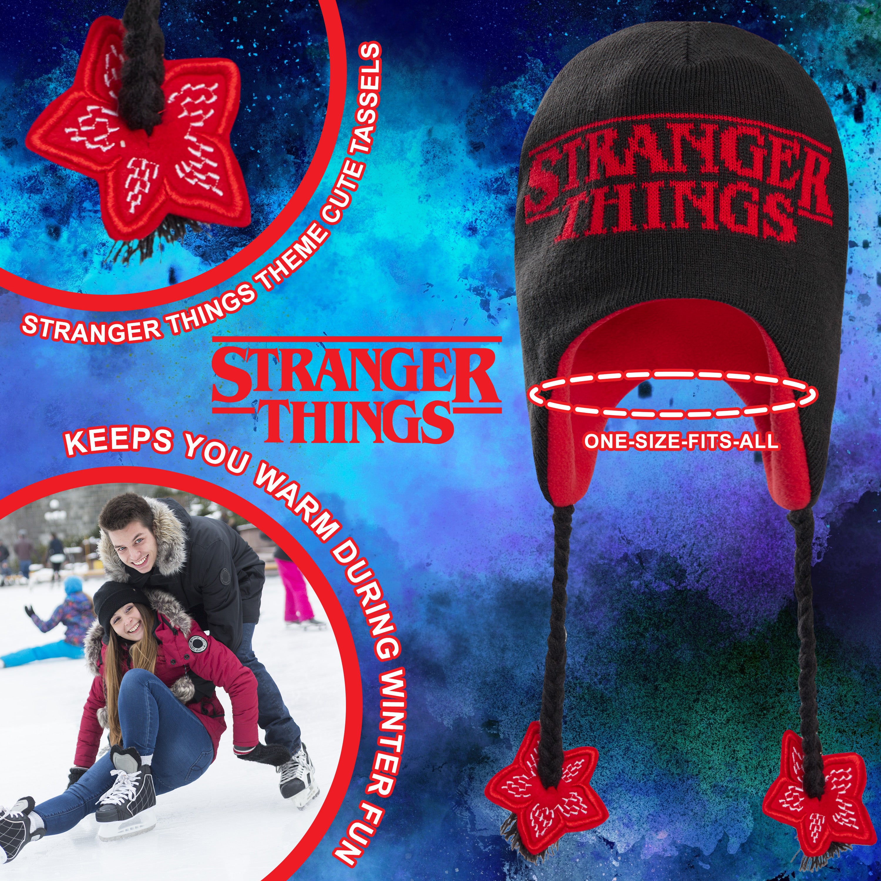 stranger-things-bonnet-enfant-rabats-oreilles-noir image 6
