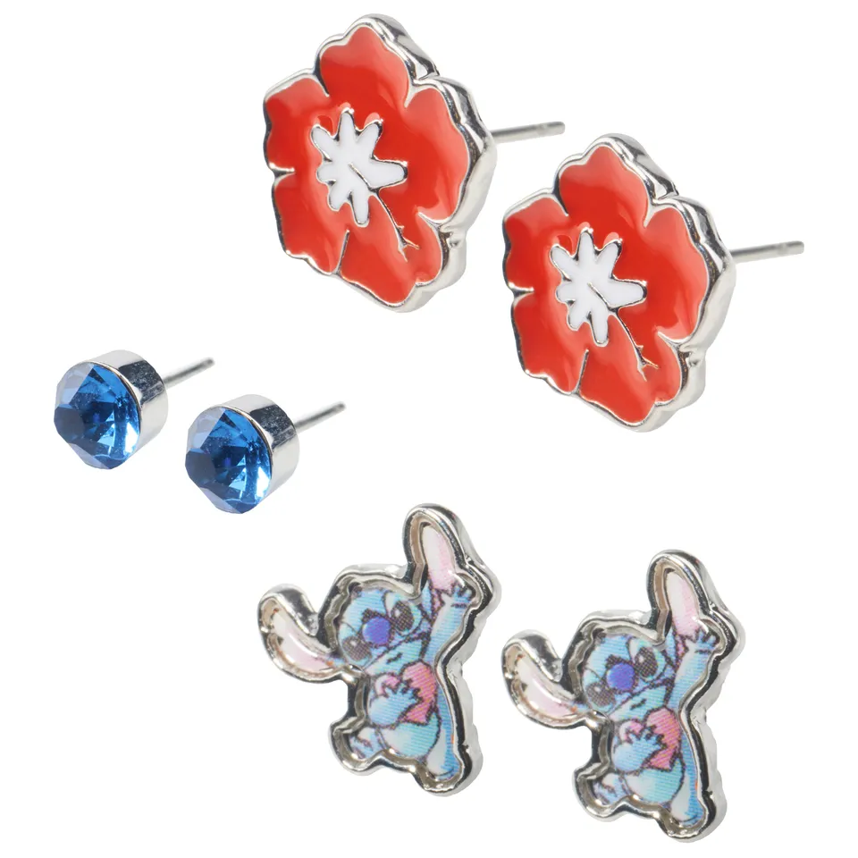 disney-stitch-coffret-bijoux-3-pi-ces-boucles-d-oreilles-bo-te-voyage image 1