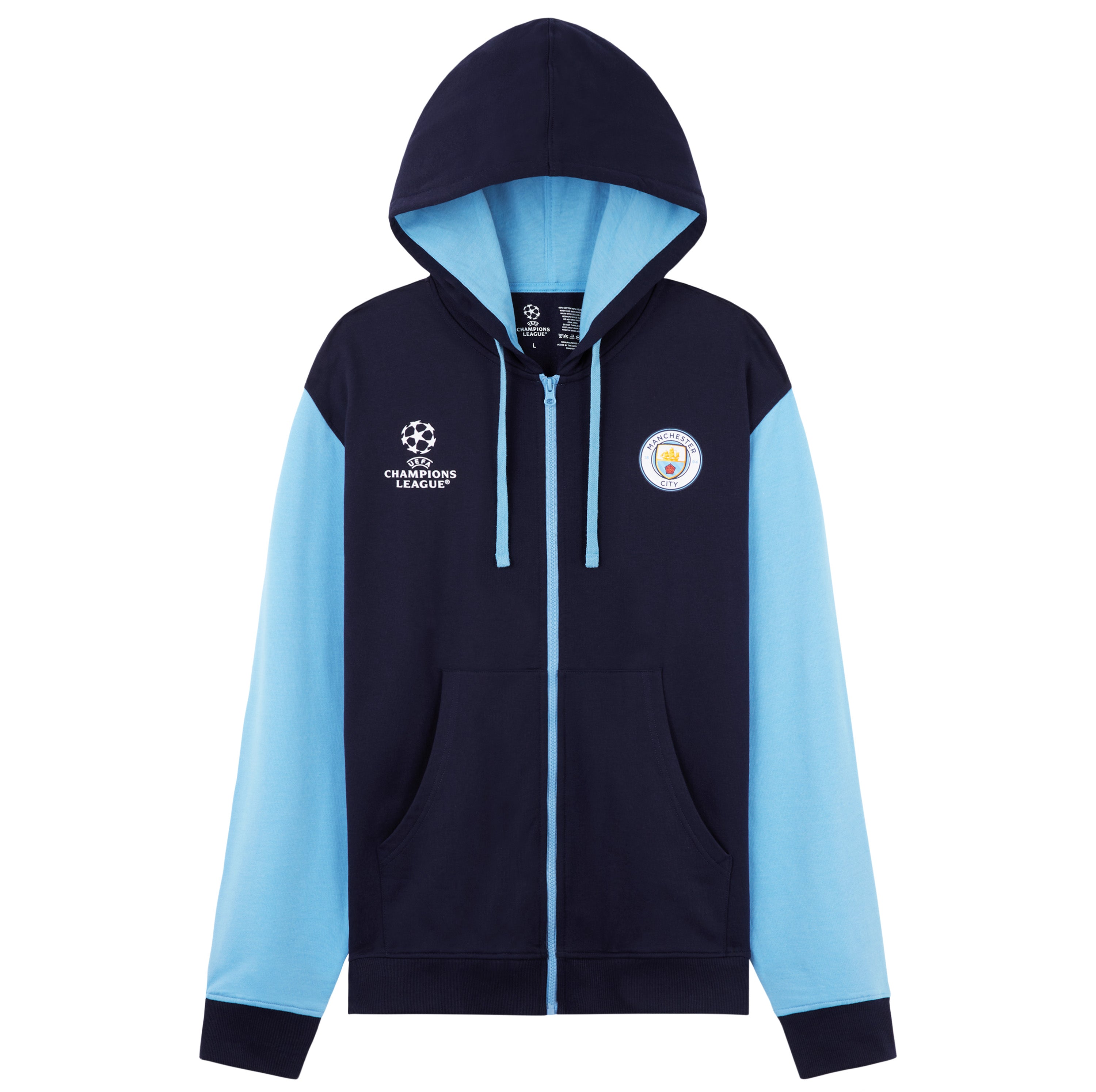 manchester-city-sweat-zippe-homme-capuche-taille-l image 1