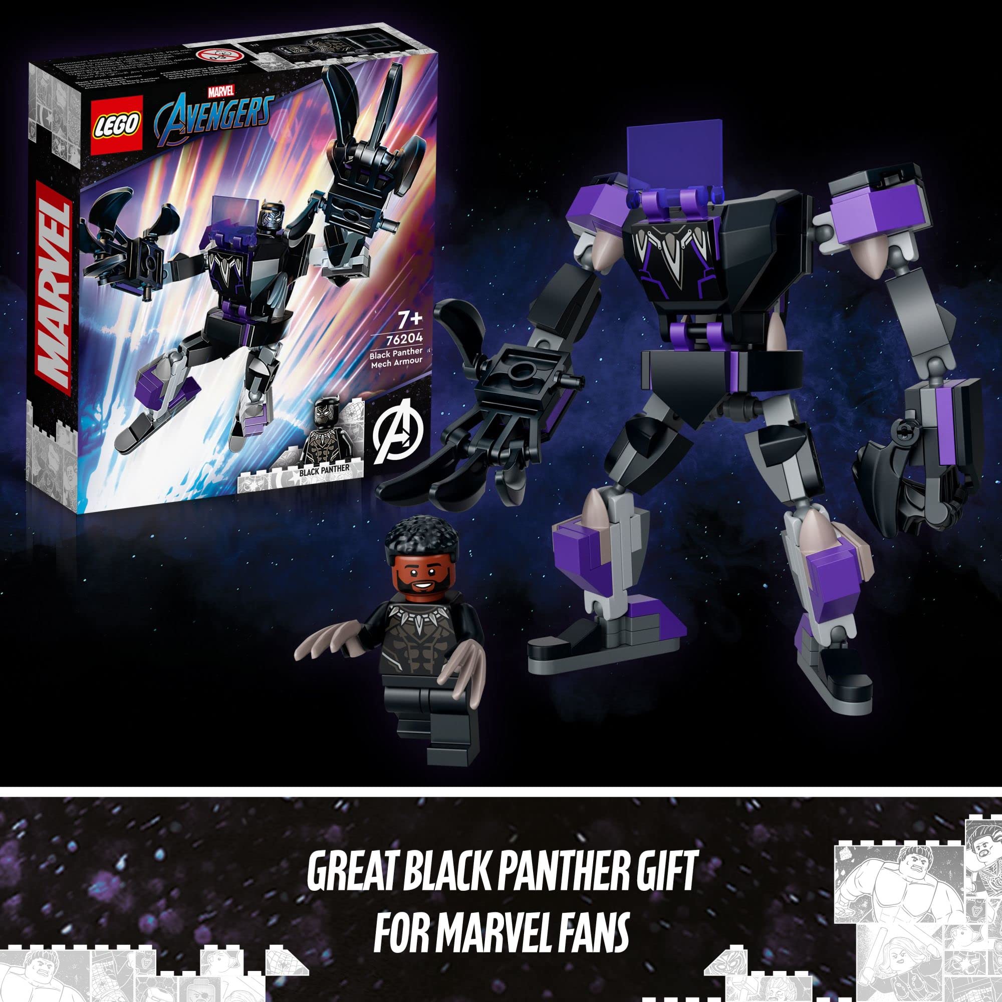 lego-marvel-black-panther-mech-armor-76204-jeu-124-pi-ces-7-ans image 6