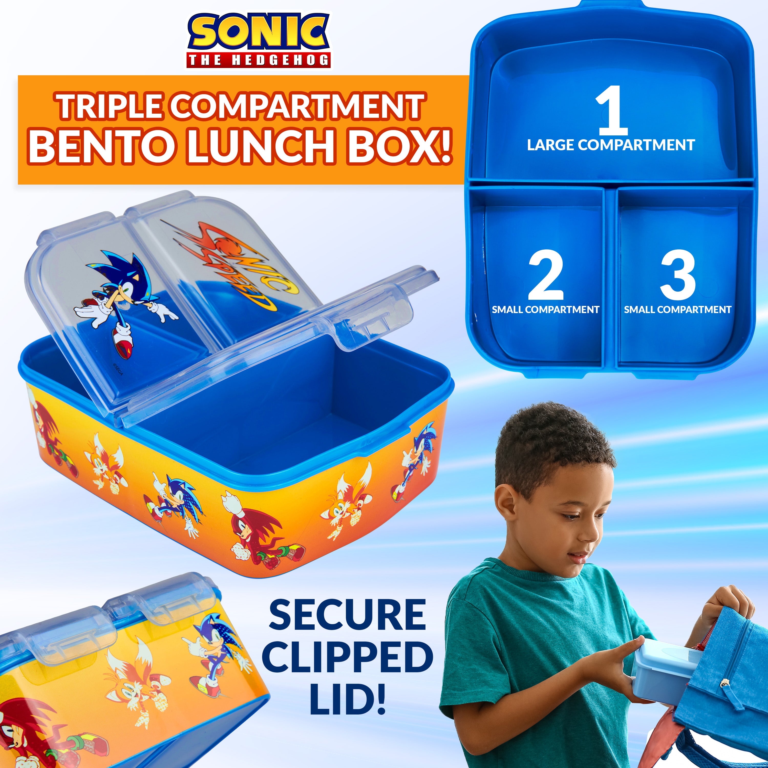 sonic-lunch-box-enfant-3-compartiments-gourde-340-ml image 3