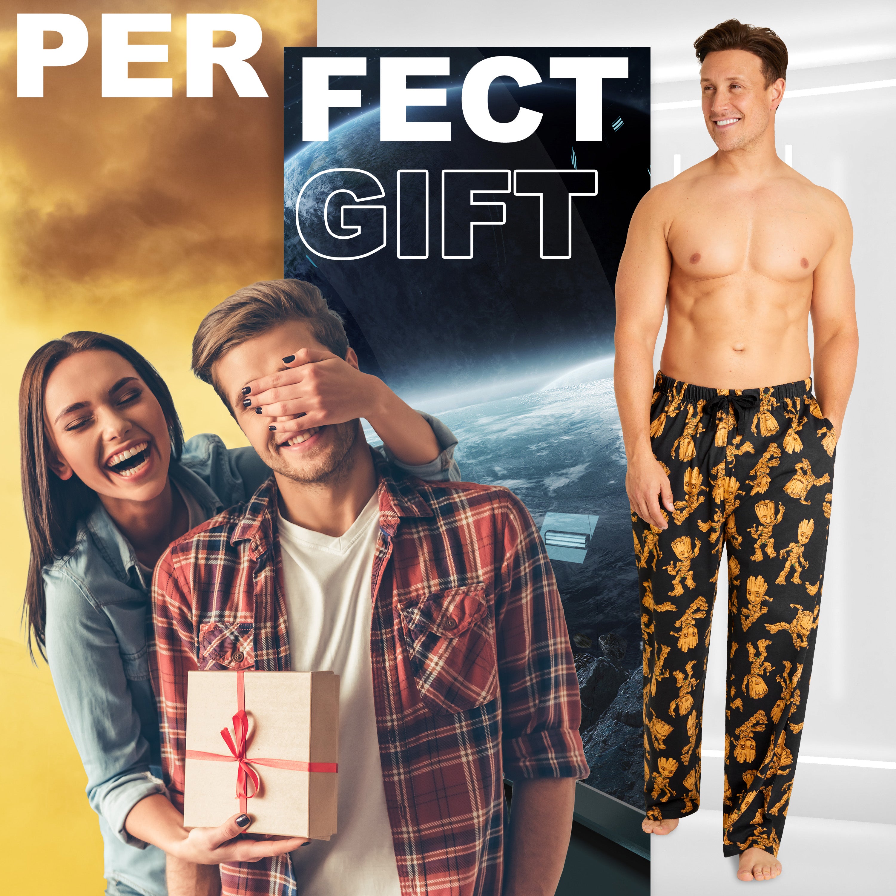 marvel-avengers-bas-de-pyjama-homme-groot-imprim image 3
