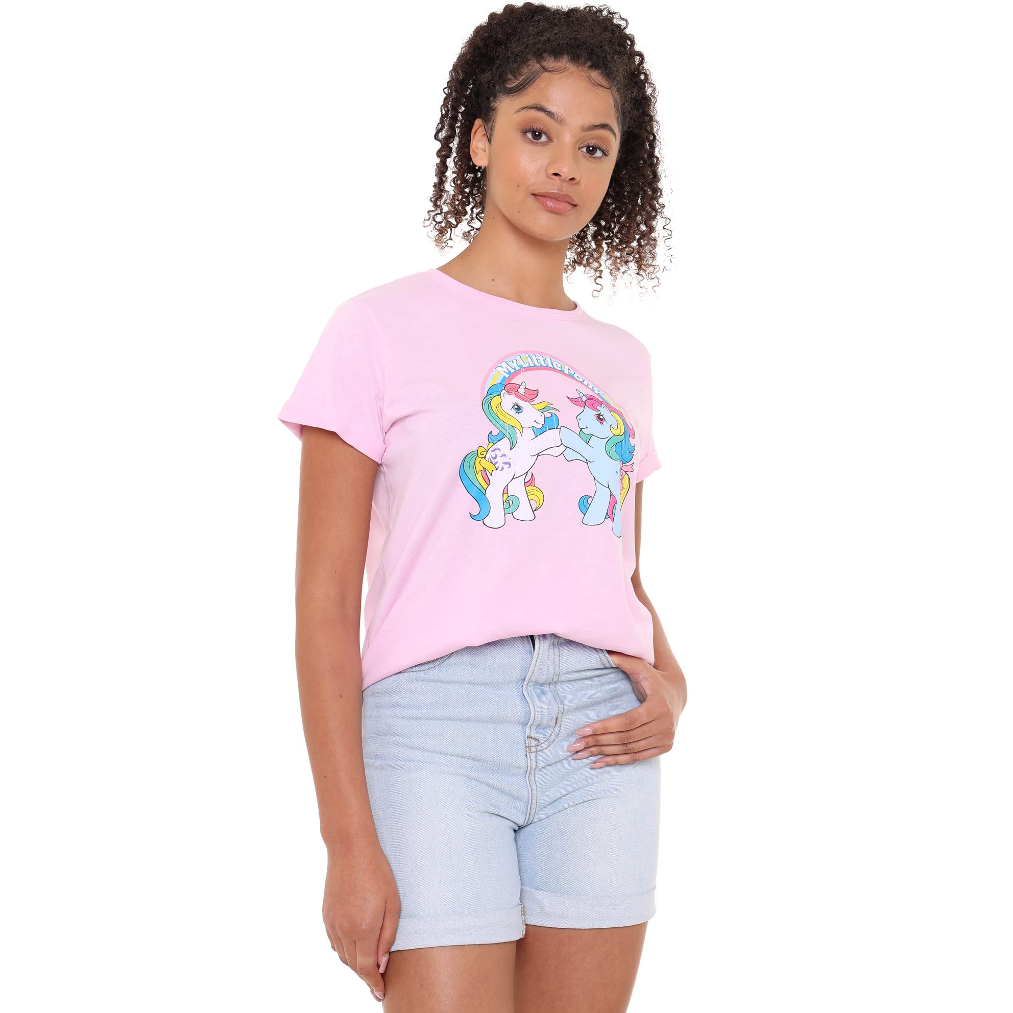my-little-pony-bright-rainbow-t-shirt-femme-rose-clair image 3