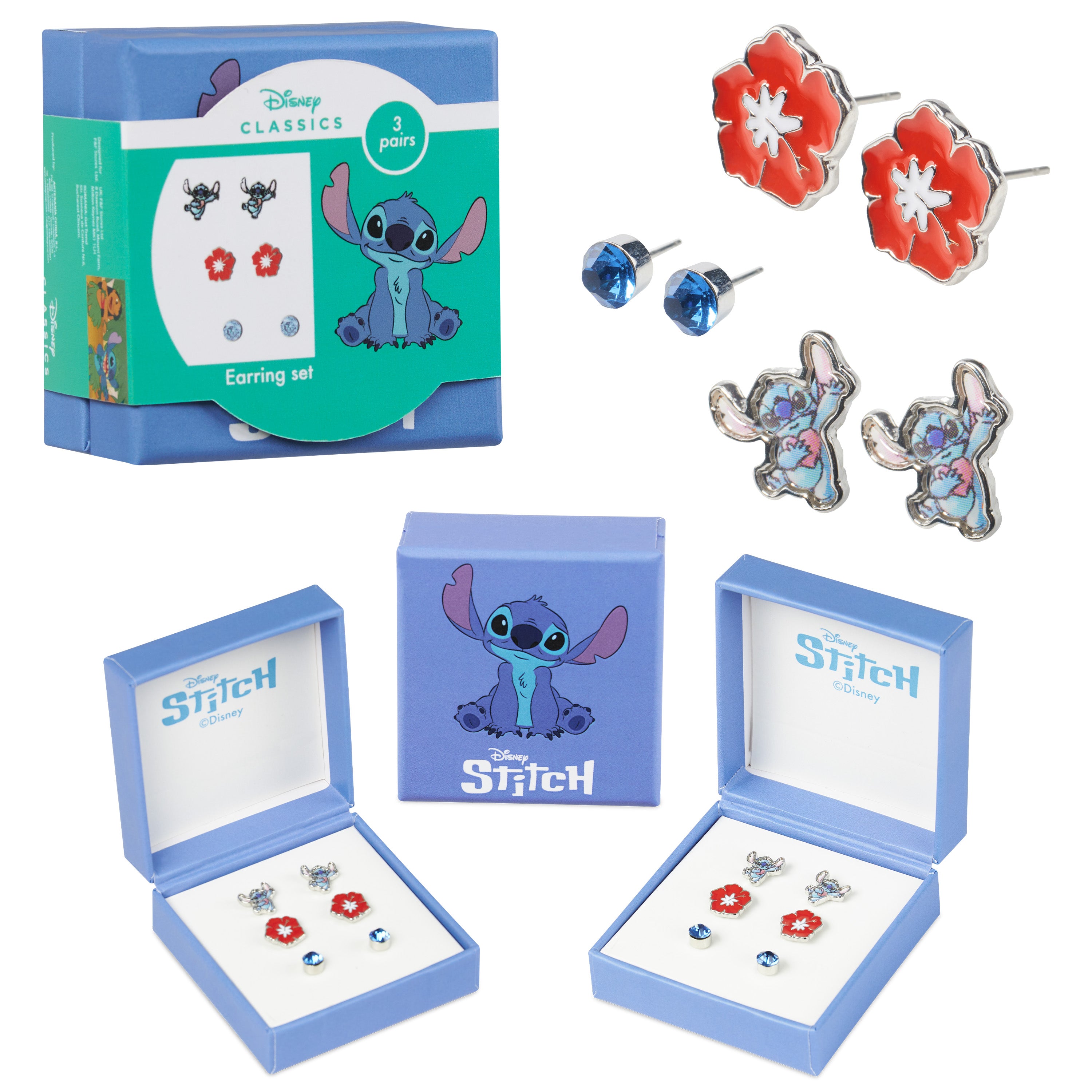 disney-stitch-coffret-bijoux-3-pi-ces-boucles-d-oreilles-bo-te-voyage image 2