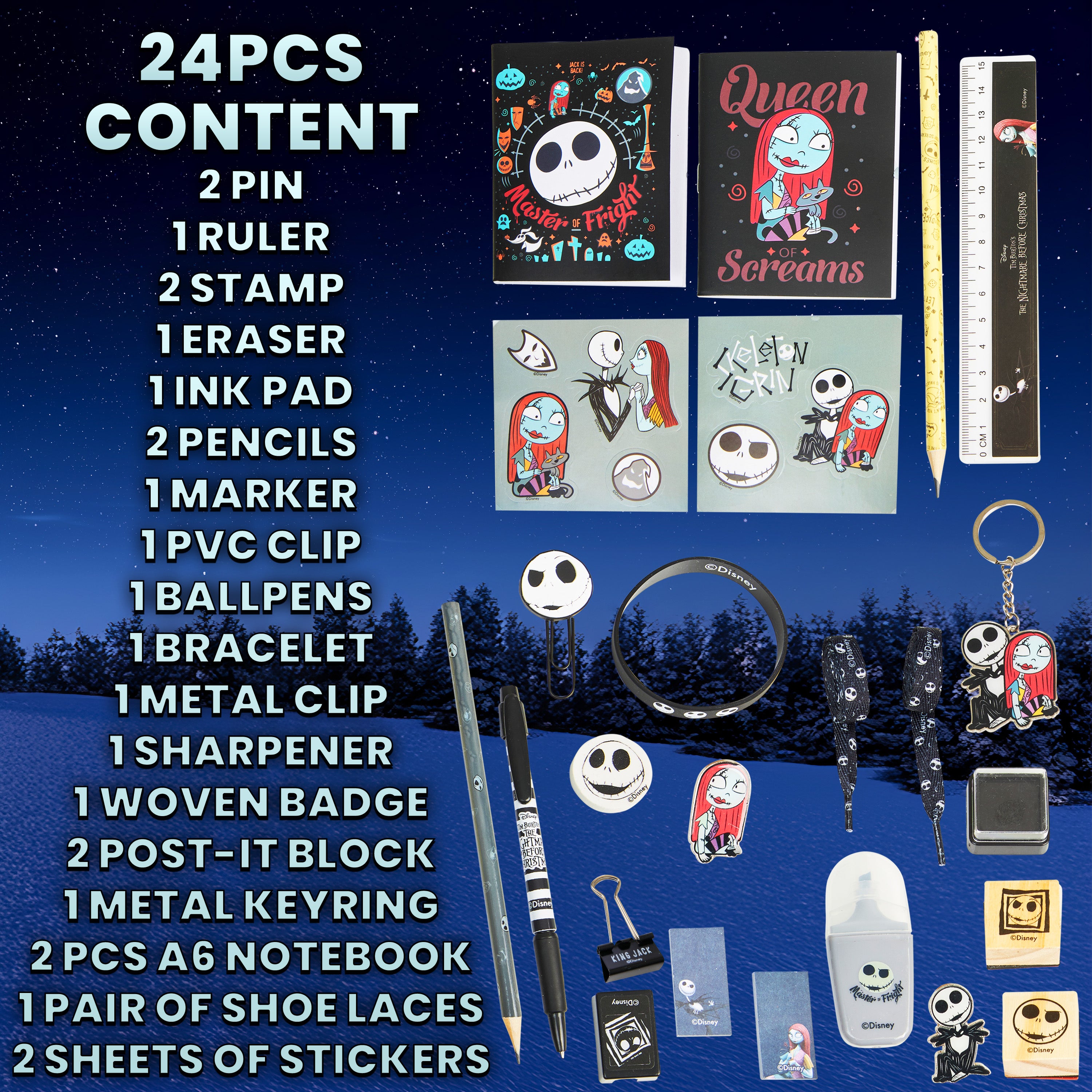 disney-nightmare-before-christmas-calendrier-avent-papeterie-noir image 6