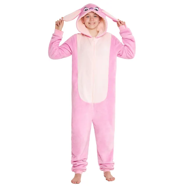 disney-angel-combinaison-pyjama-9-10-ans-polaire-rose image 1