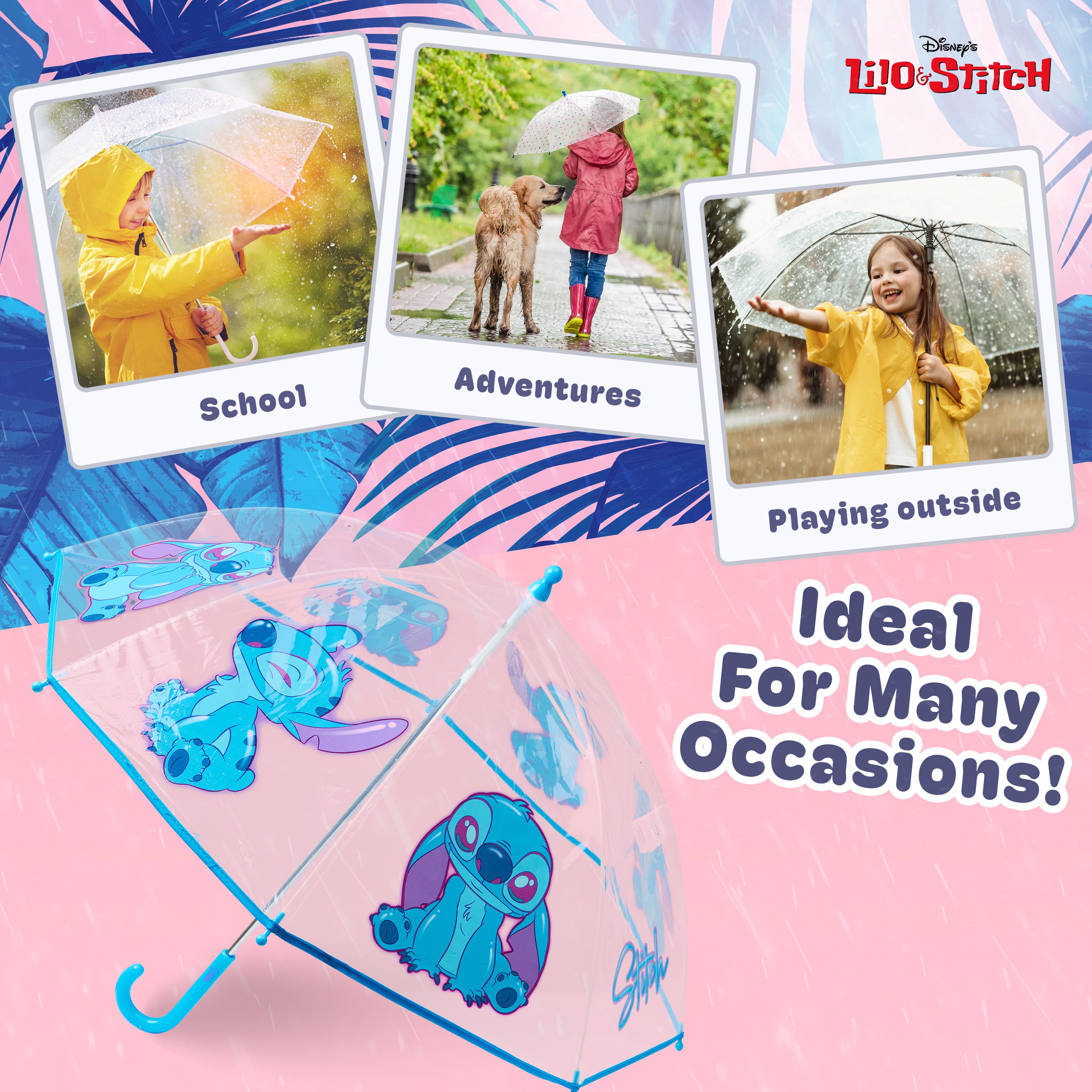 get-trend-girls-disney-stitch-parapluie-transparent-cloche-fille image 4