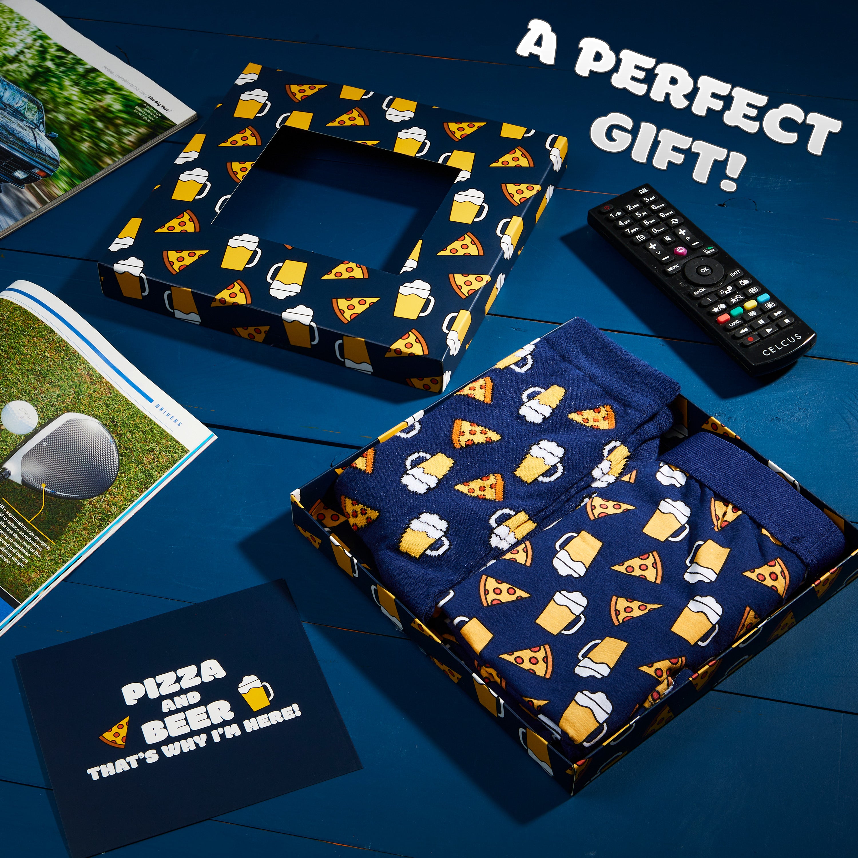 citycomfort-pizza-beer-boxer-homme-chaussettes-coffret-coton-l image 2