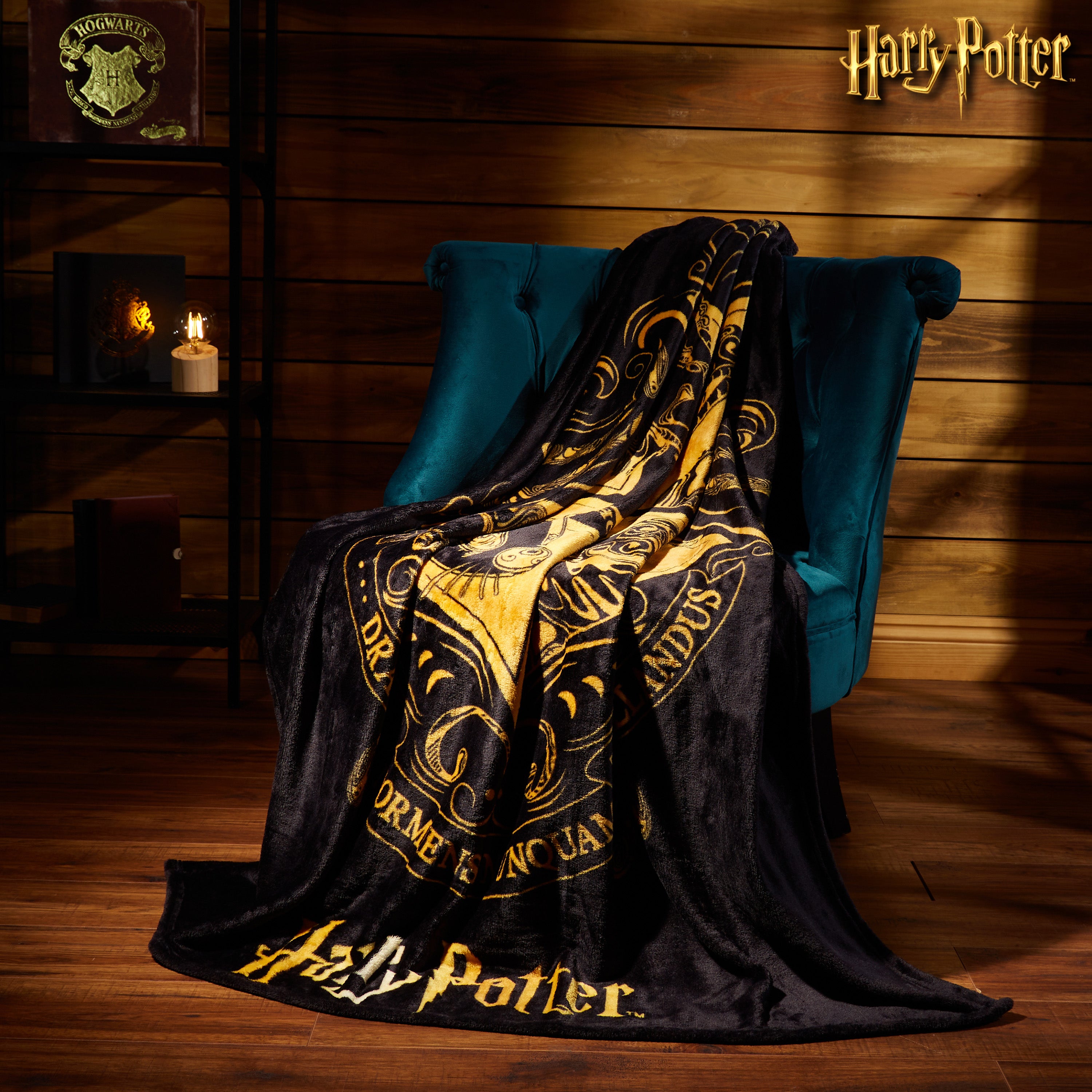 harry-potter-plaid-polaire-poudlard-couverture-150x130-noir-et-or image 2