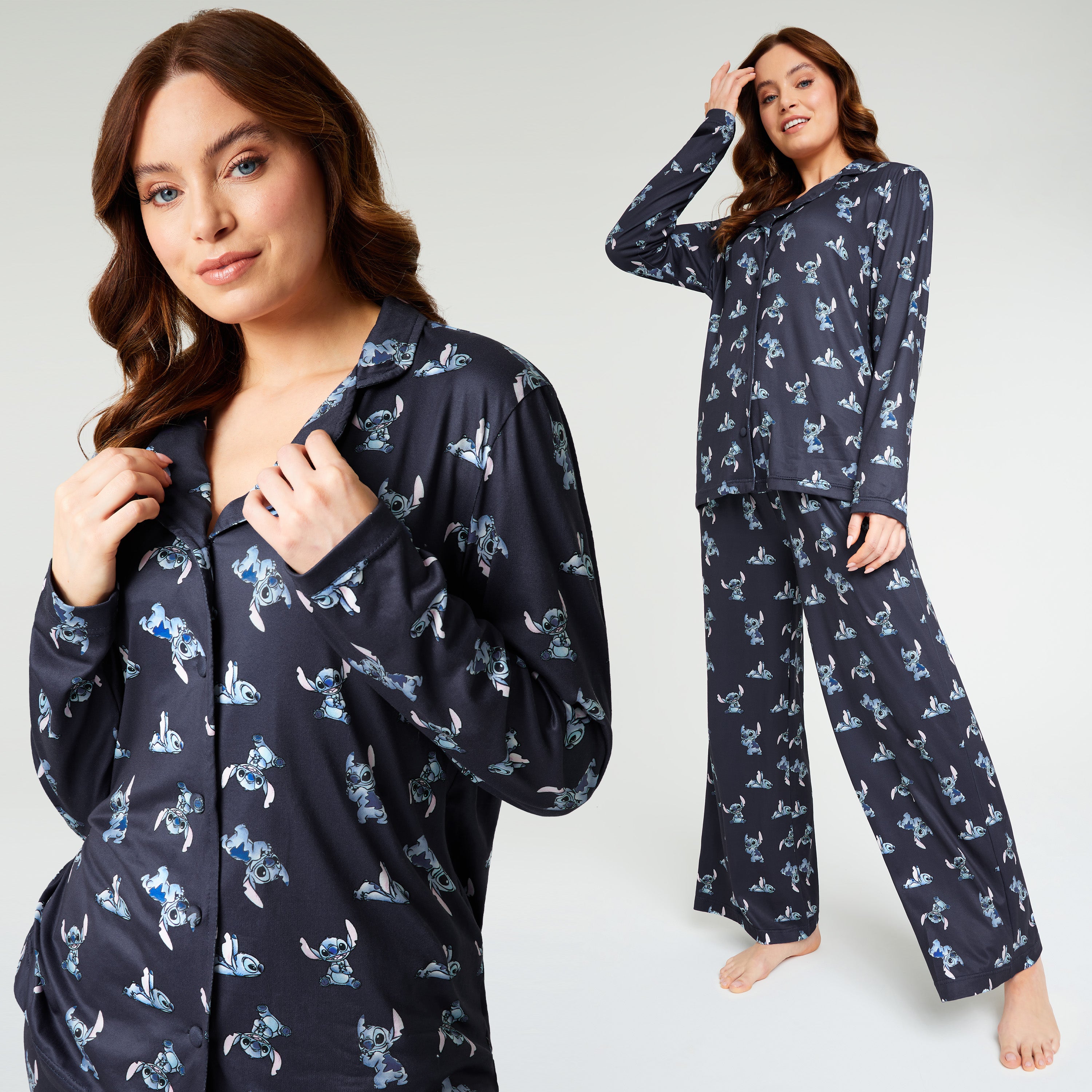 disney-stitch-pyjama-femme-boutons-manches-longues-m image 3