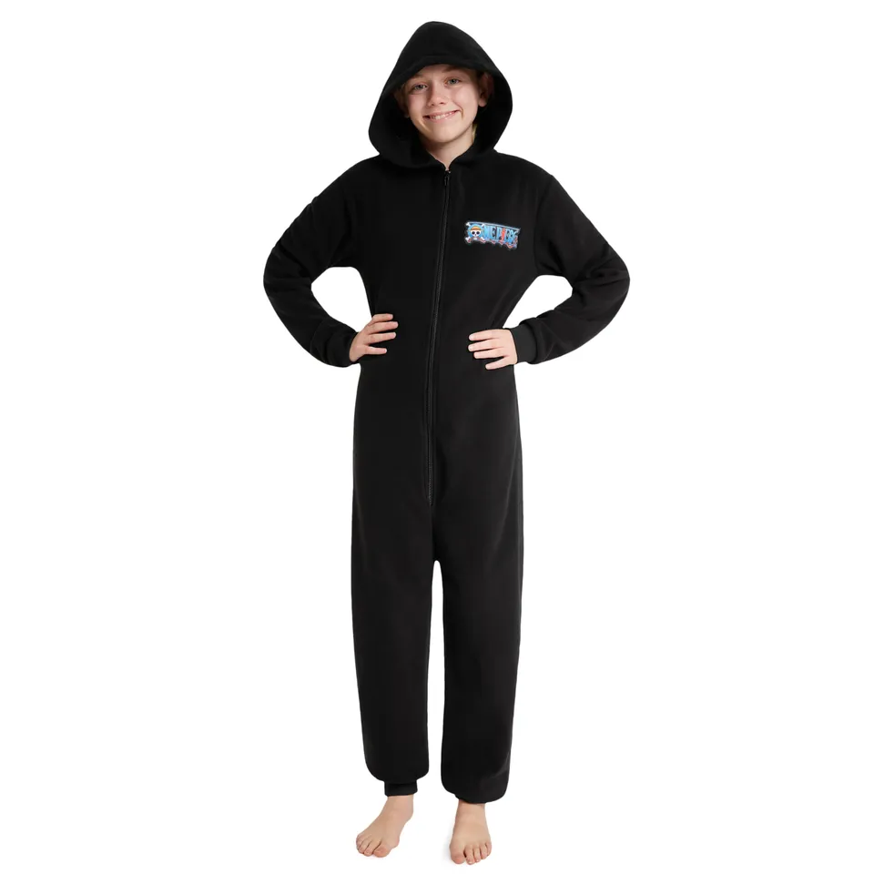 one-piece-combinaison-pyjama-gar-on-polaire-capuche-11-12-ans image 1
