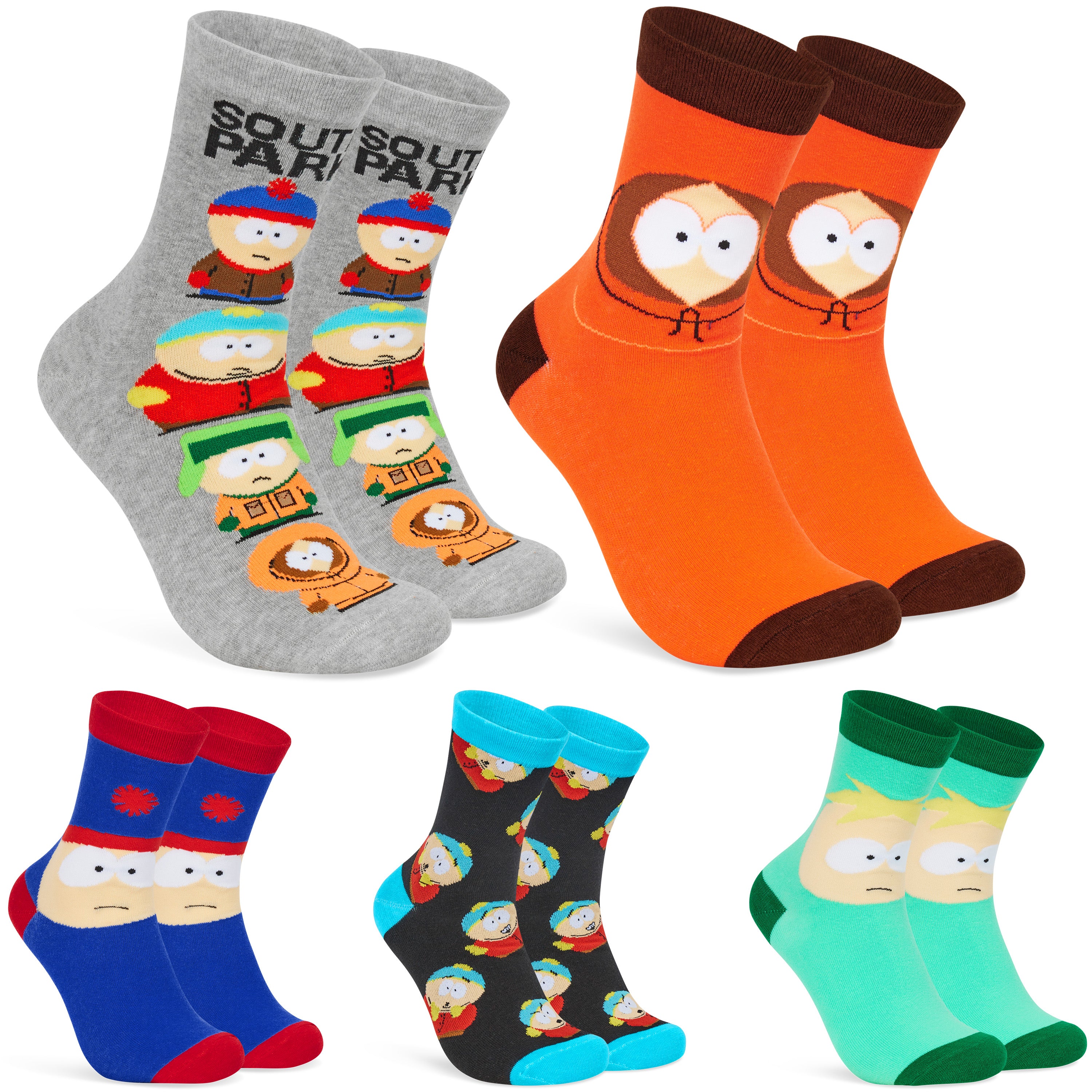 south-park-chaussettes-homme-coton-mi-mollet-lot-5 image 2