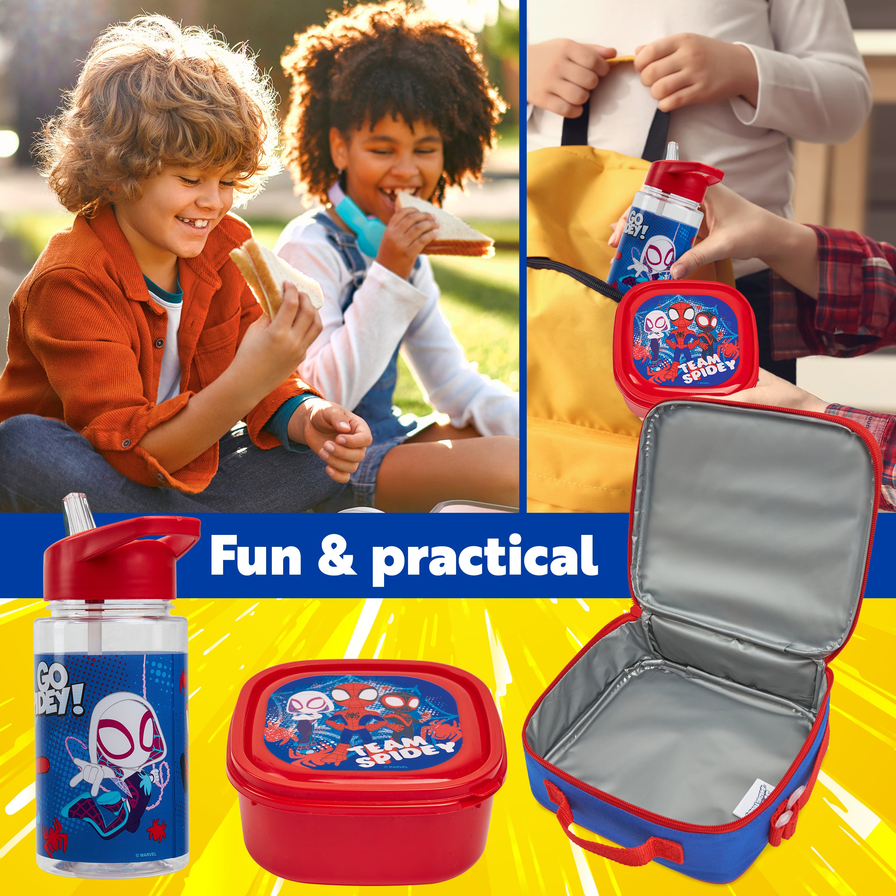 marvel-spidey-set-go-ter-enfant-3-pcs-sac-isotherme image 2