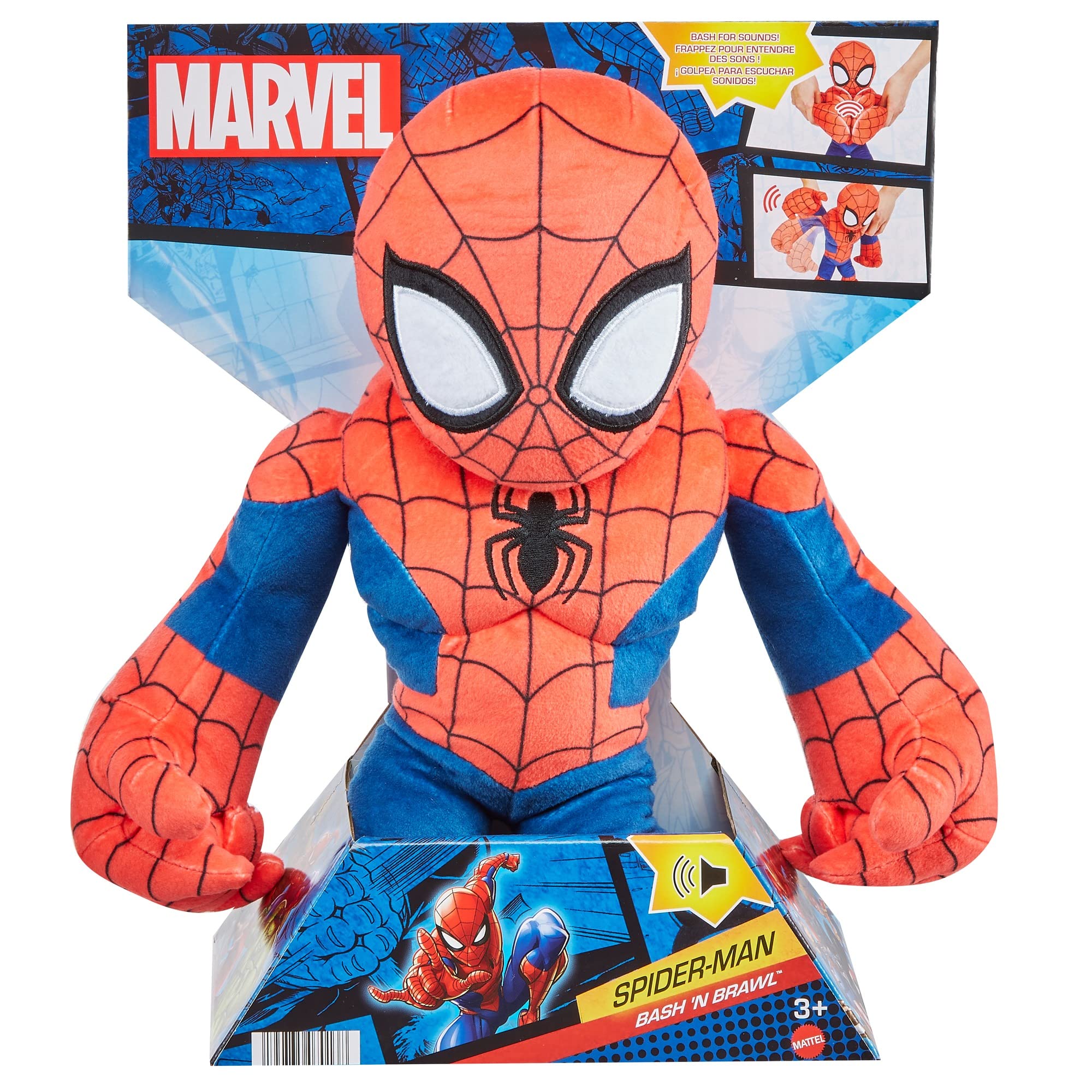 mattel-marvel-amis-combat-peluche-sonore-spider-man-35cm image 5