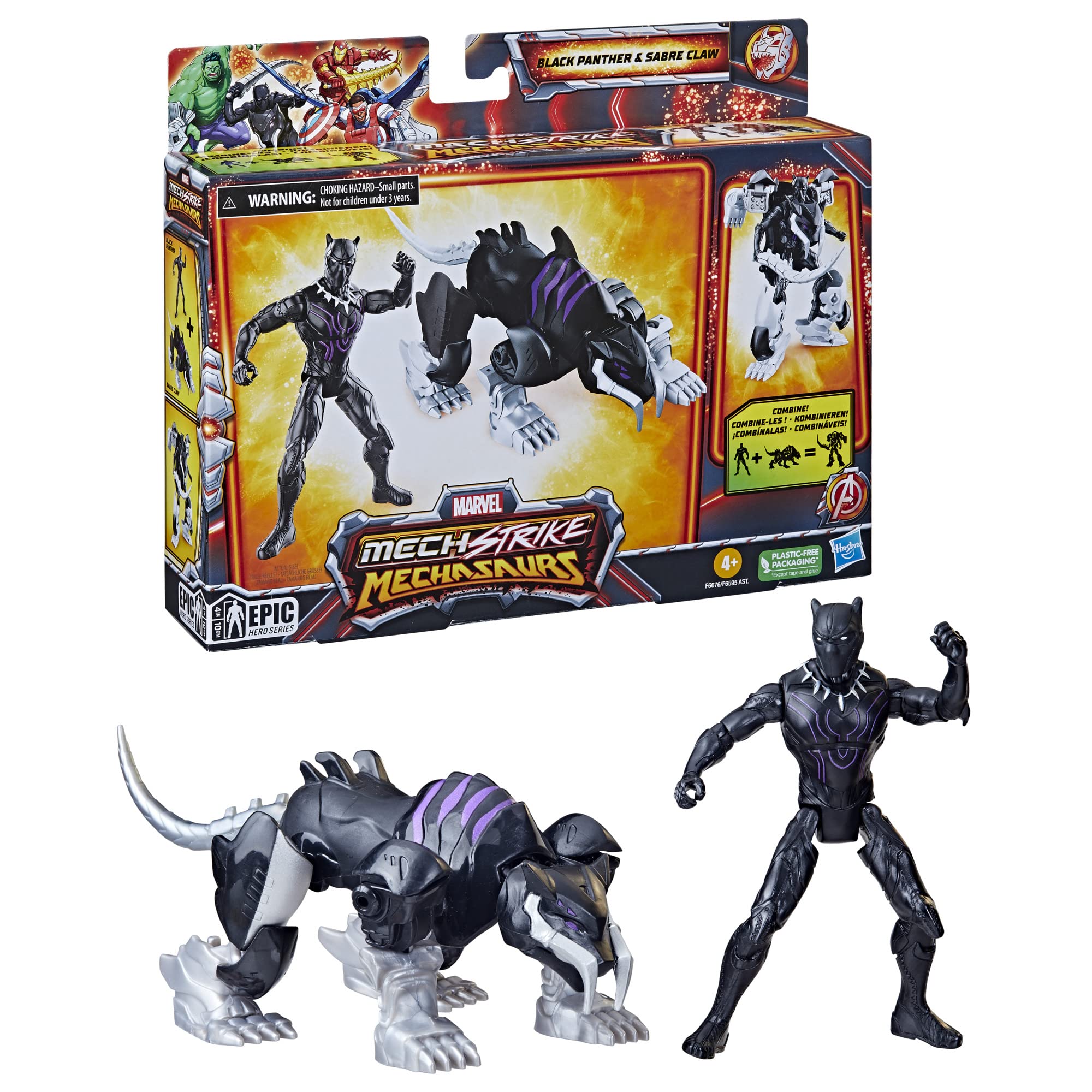marvel-mech-strike-mechasaurs-black-panther-figurine-sabre-claw image 8