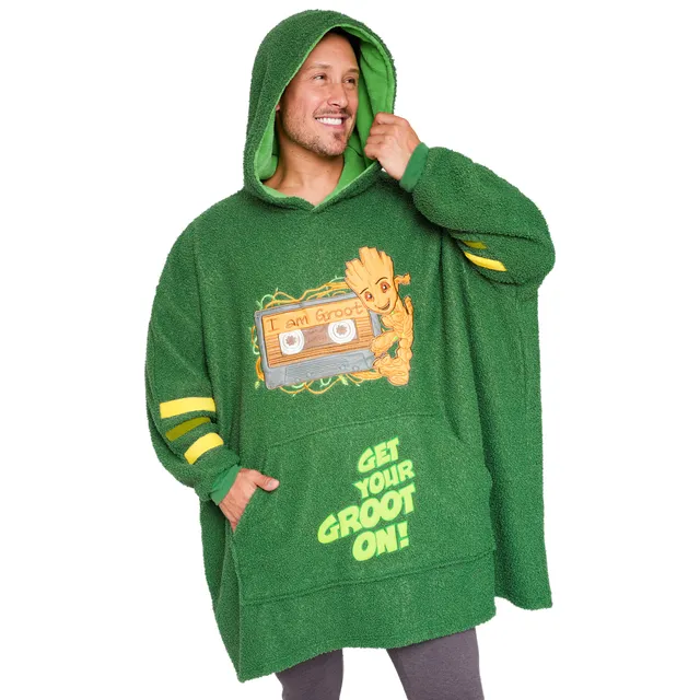 marvel-groot-sweat-plaid-oversize-homme-polaire-taille-unique image 1