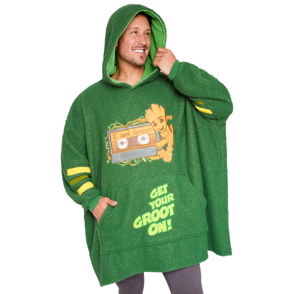 marvel-groot-sweat-plaid-oversize-homme-polaire-taille-unique image 1