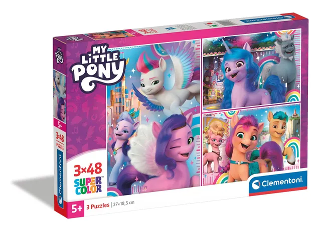 my-little-pony-puzzle-3x48-pi-ces-enfant-4-ans-clementoni image 1