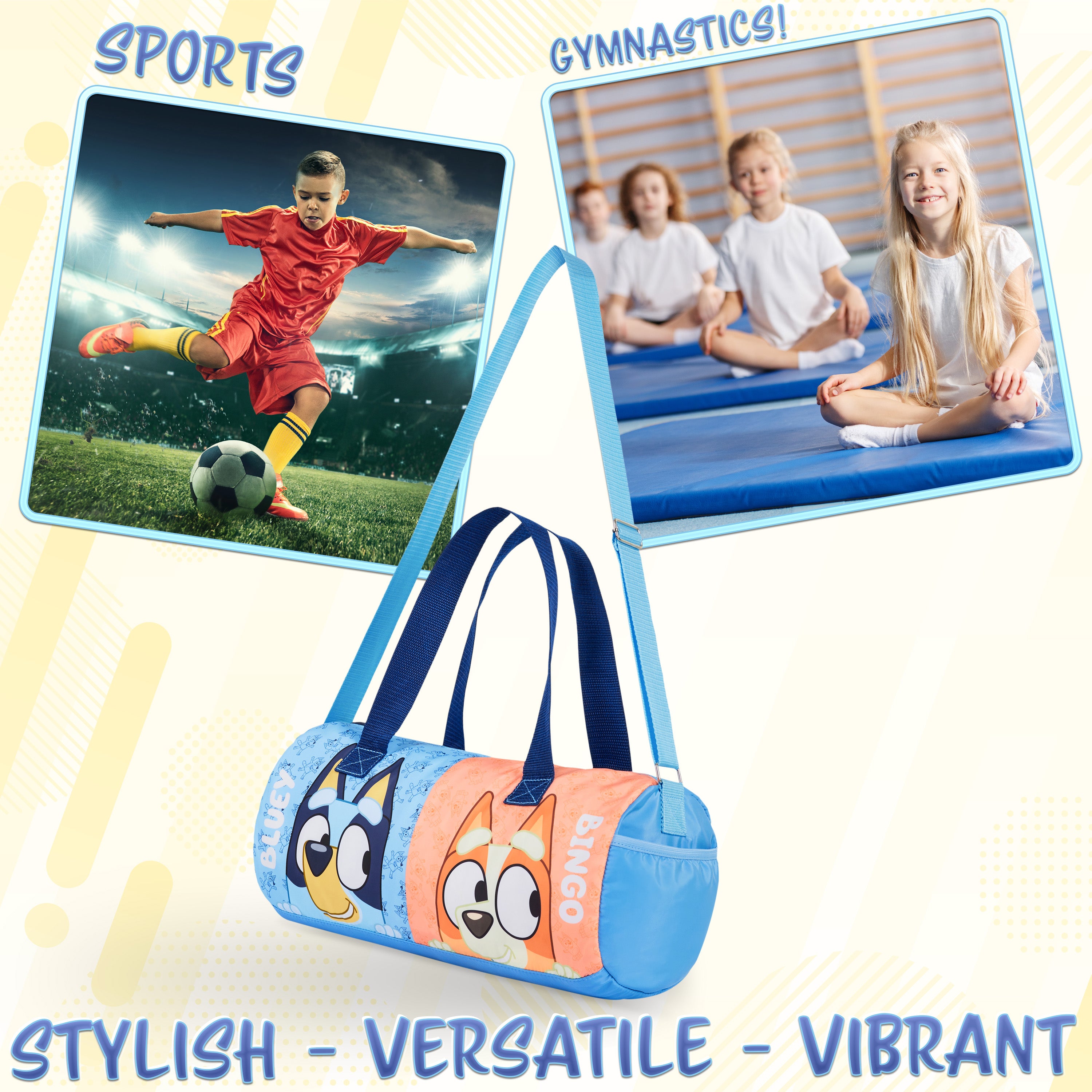 bluey-sac-de-sport-enfant-bleu-poches-zipp-es-40-cm image 2