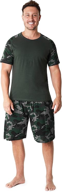 citycomfort-pyjama-short-homme-coton-t-shirt-et-short image 1