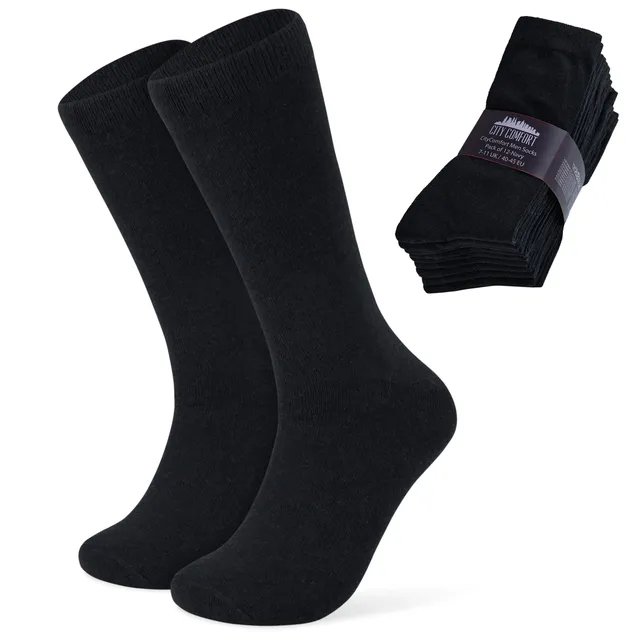 citycomfort-chaussettes-homme-lot-12-coton-mi-mollet image 1