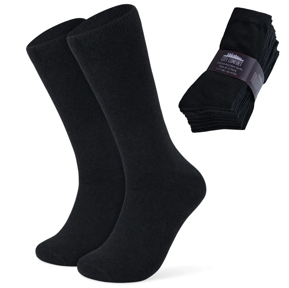 citycomfort-chaussettes-homme-lot-12-coton-mi-mollet image 1