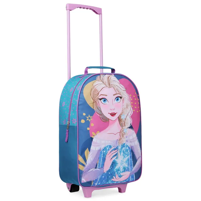 valise-disney-reine-des-neiges-elsa-fille-bleue-47-cm-cabine image 1