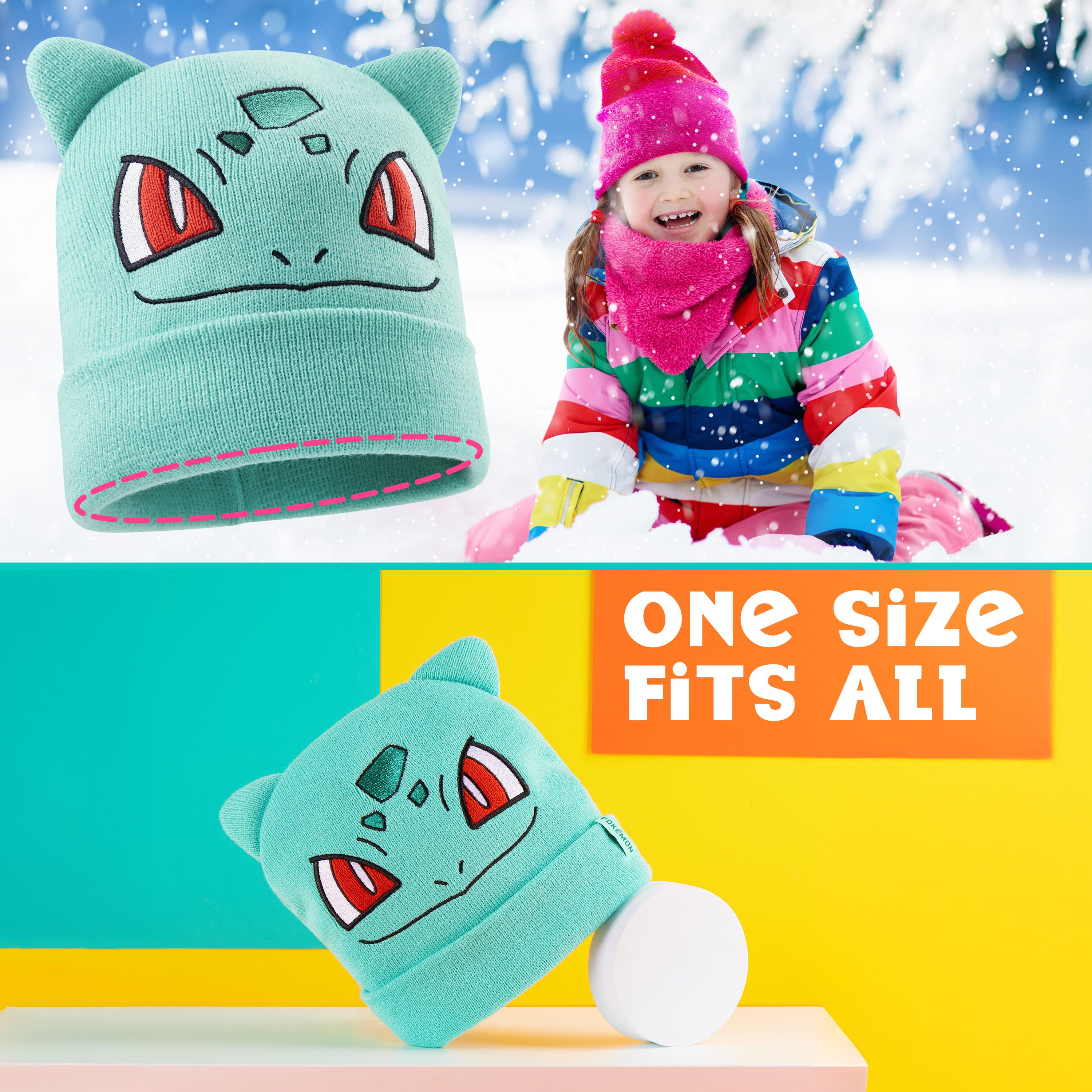 pokemon-boys-bonnet-enfant-hiver-tricot-chaud-taille-unique image 6
