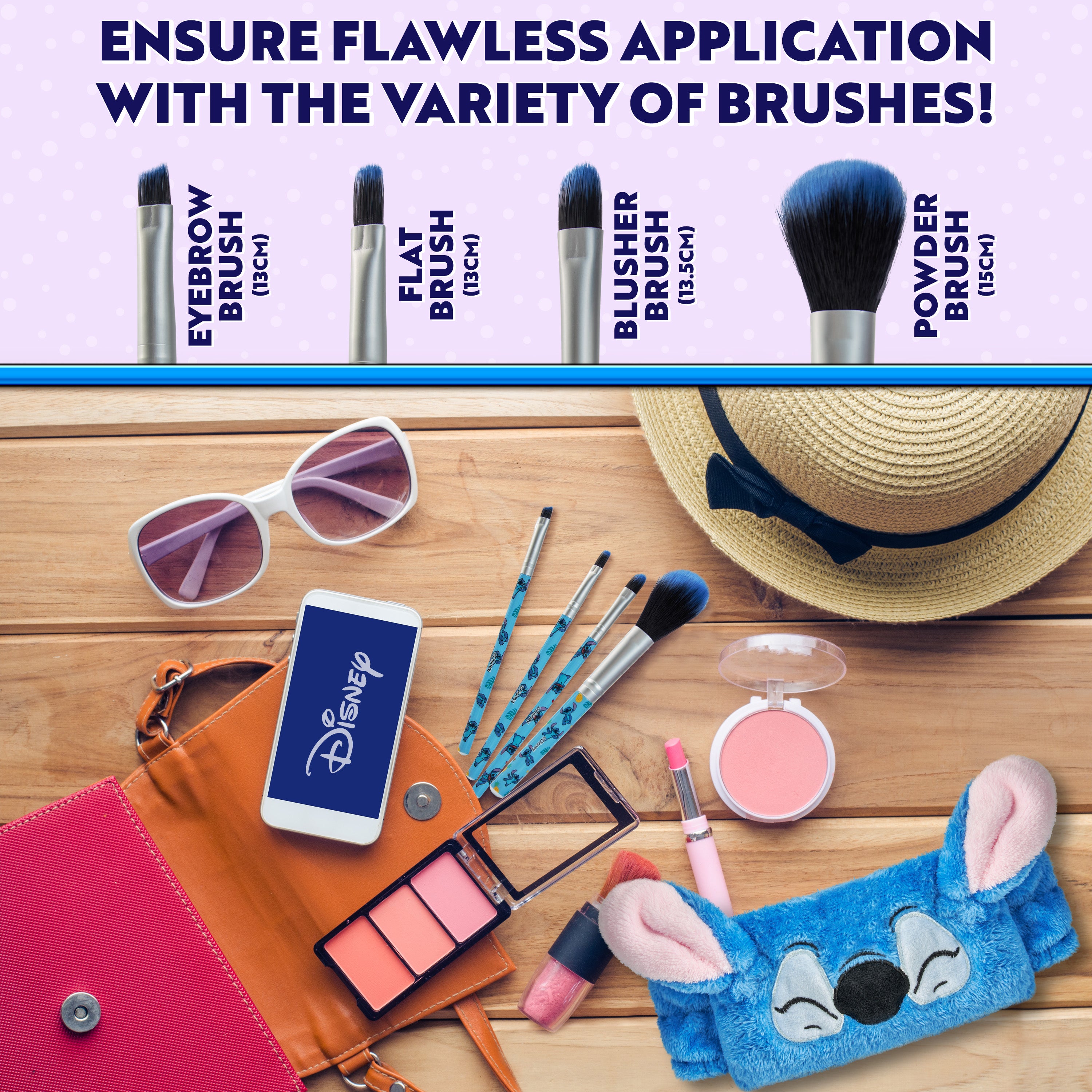 disney-stitch-set-pinceaux-maquillage-bleu-avec-bandeau-2 image 5
