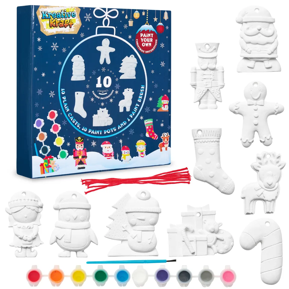 kreativekraft-kit-peinture-d-corations-no-l-enfant-10-pi-ces image 1