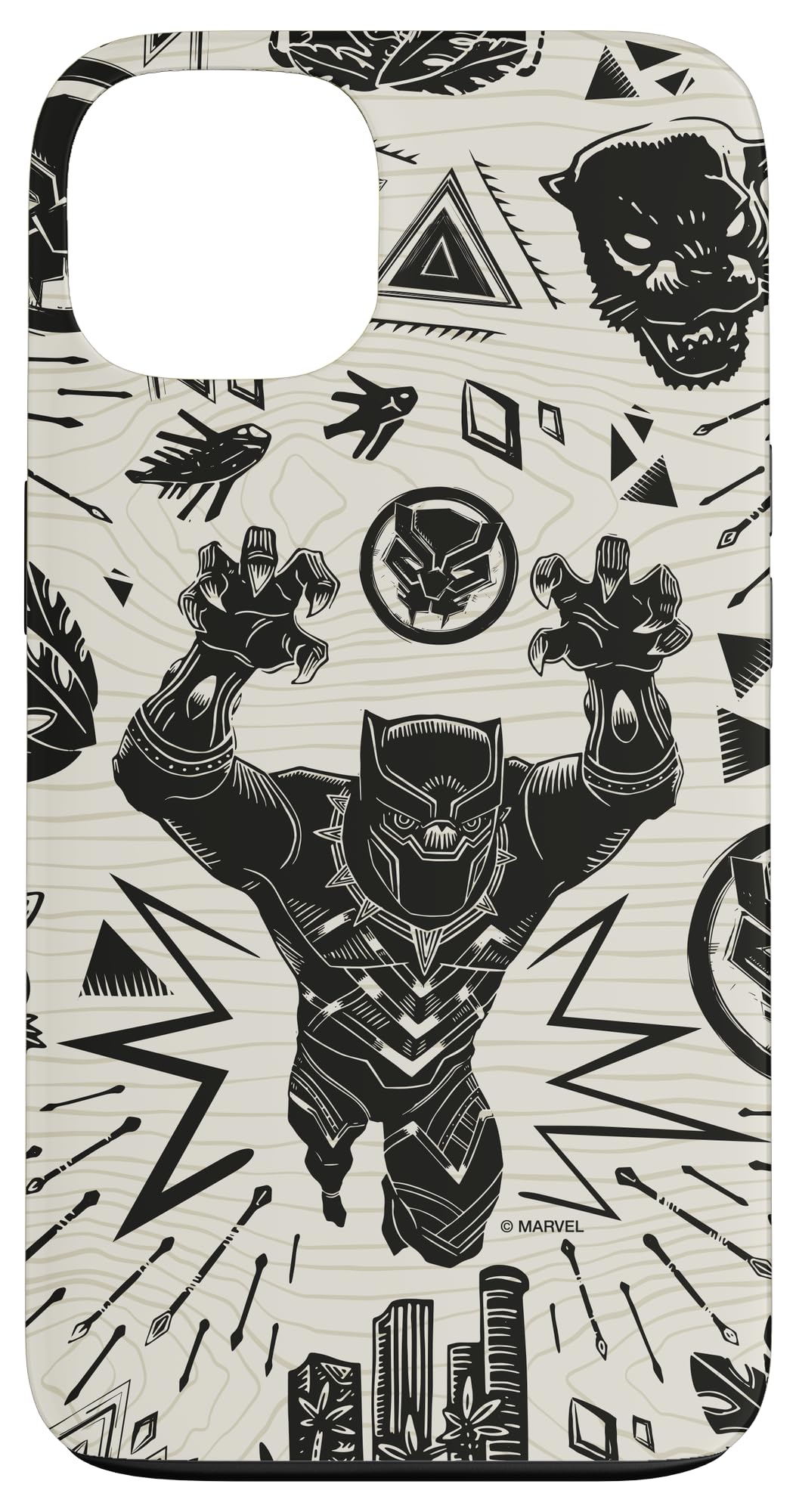 marvel-black-panther-coque-iphone-15-pro-wakanda-forever-rigide image 7