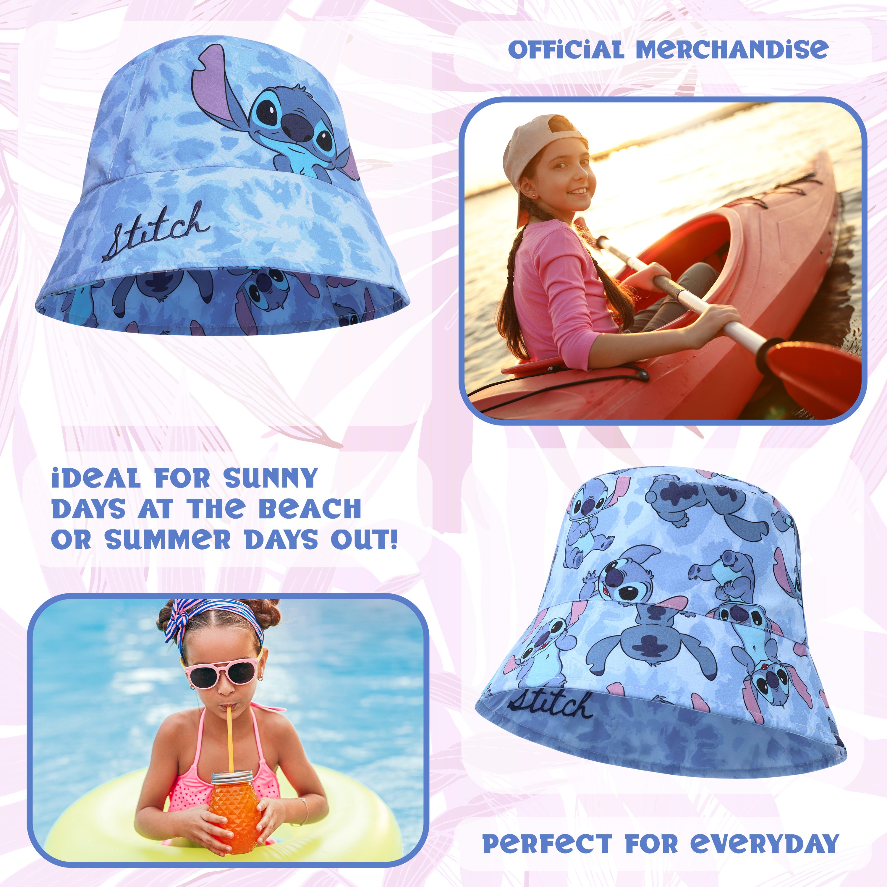 disney-stitch-bob-fille-chapeau-soleil-t-taille-unique image 5