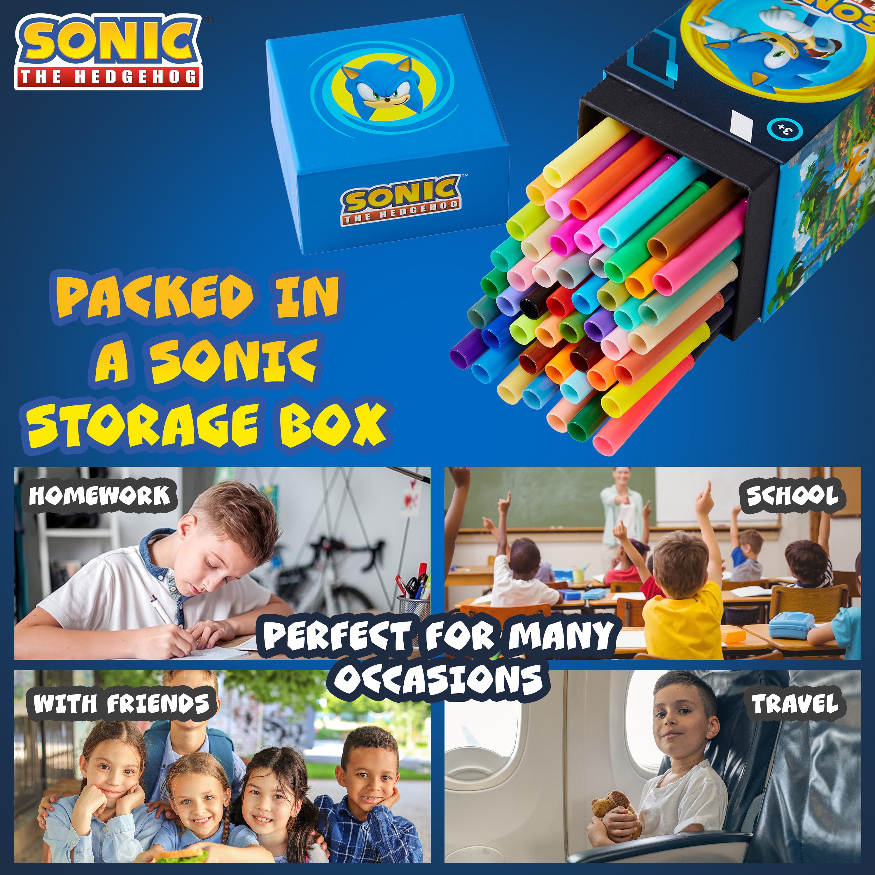 get-trend-sonic-48-feutres-enfant-lavables-sonic image 4