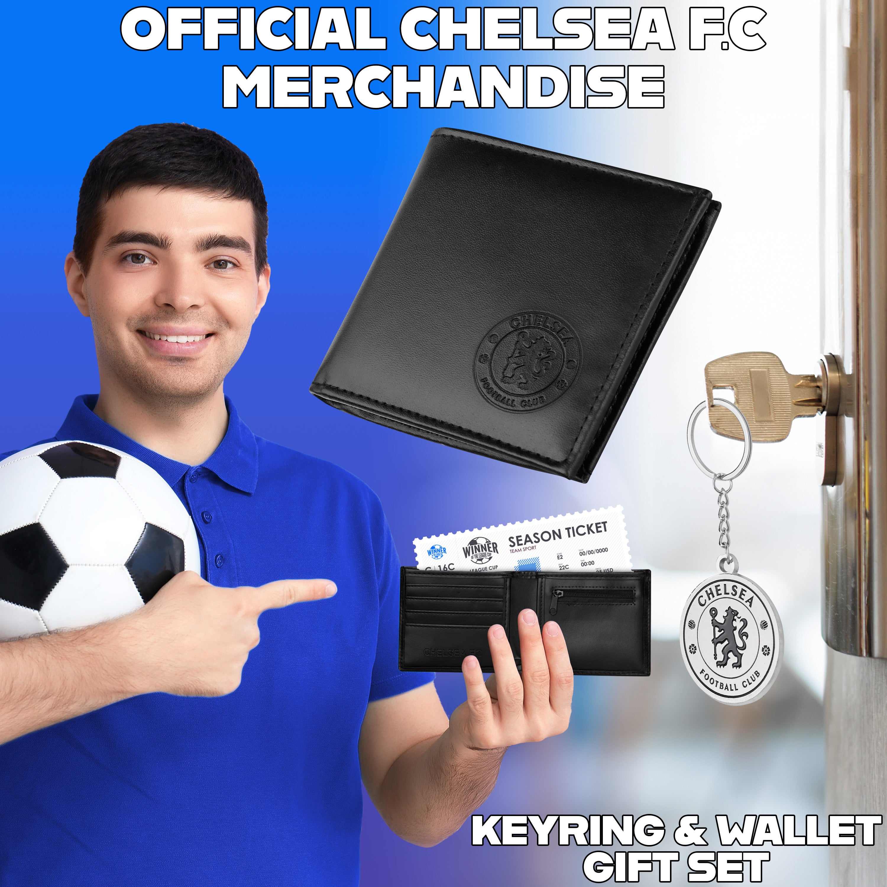 chelsea-f-c-portefeuille-homme-porte-cl-s-set-supporter image 3