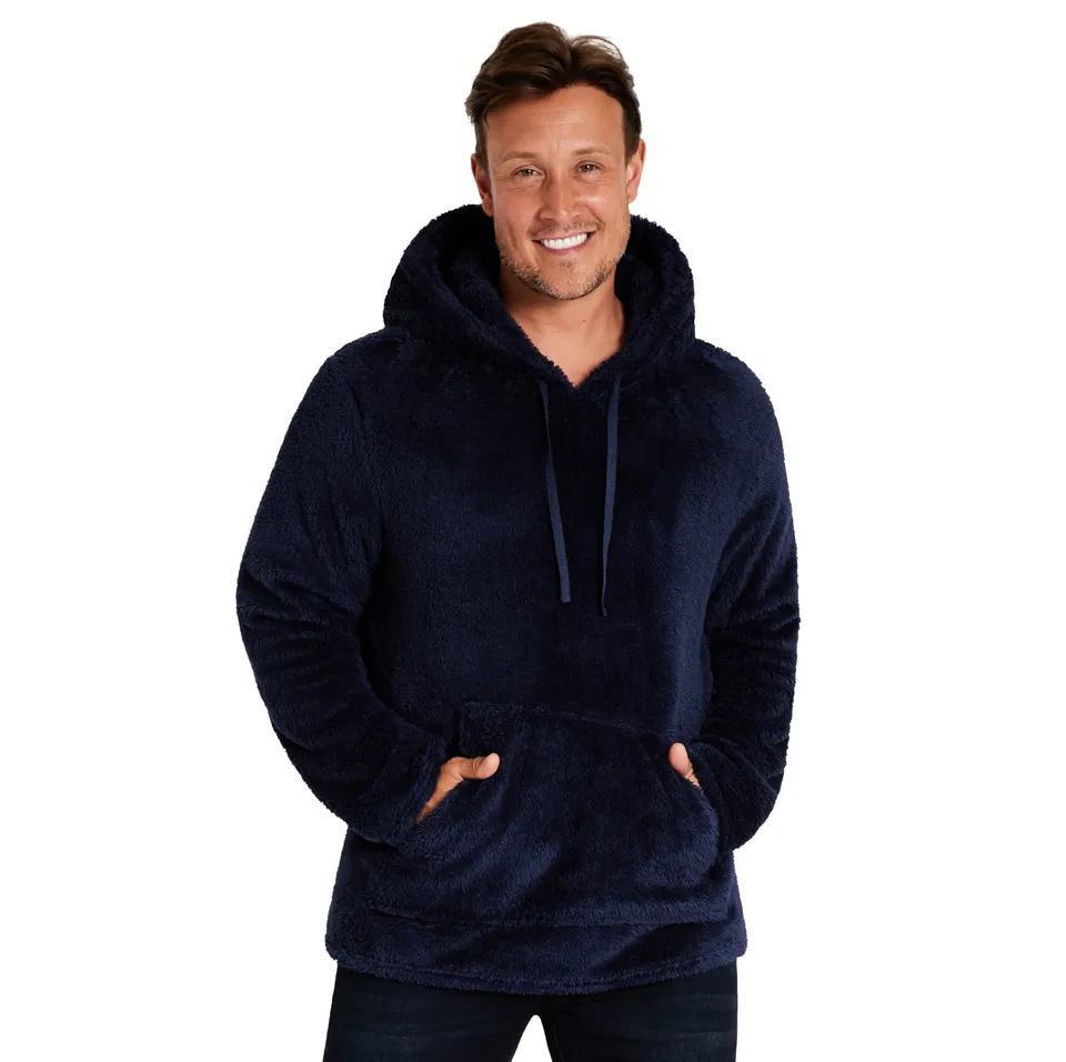 citycomfort-sweat-capuche-homme-polaire-bleu-marine-douillet image 1
