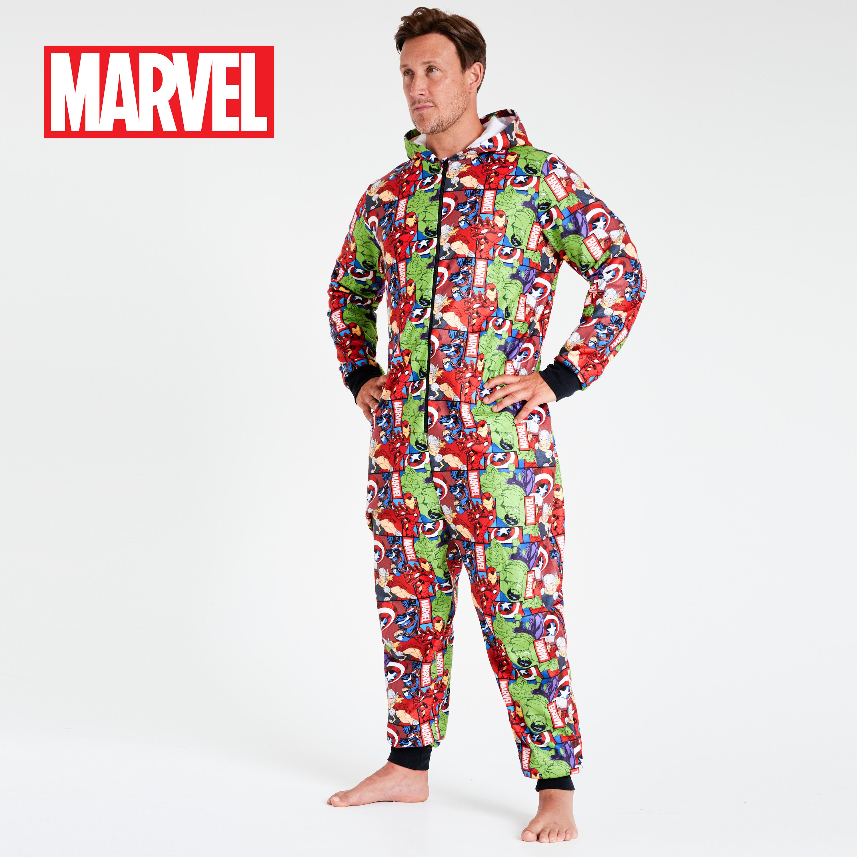 marvel-avengers-combinaison-pyjama-homme-polaire-capuche image 3