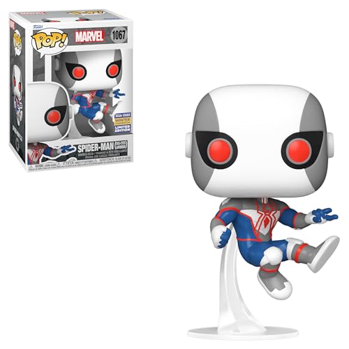 funko-pop-marvel-spider-man-bug-eyes-armor-blanc-bleu-vinyle image 8