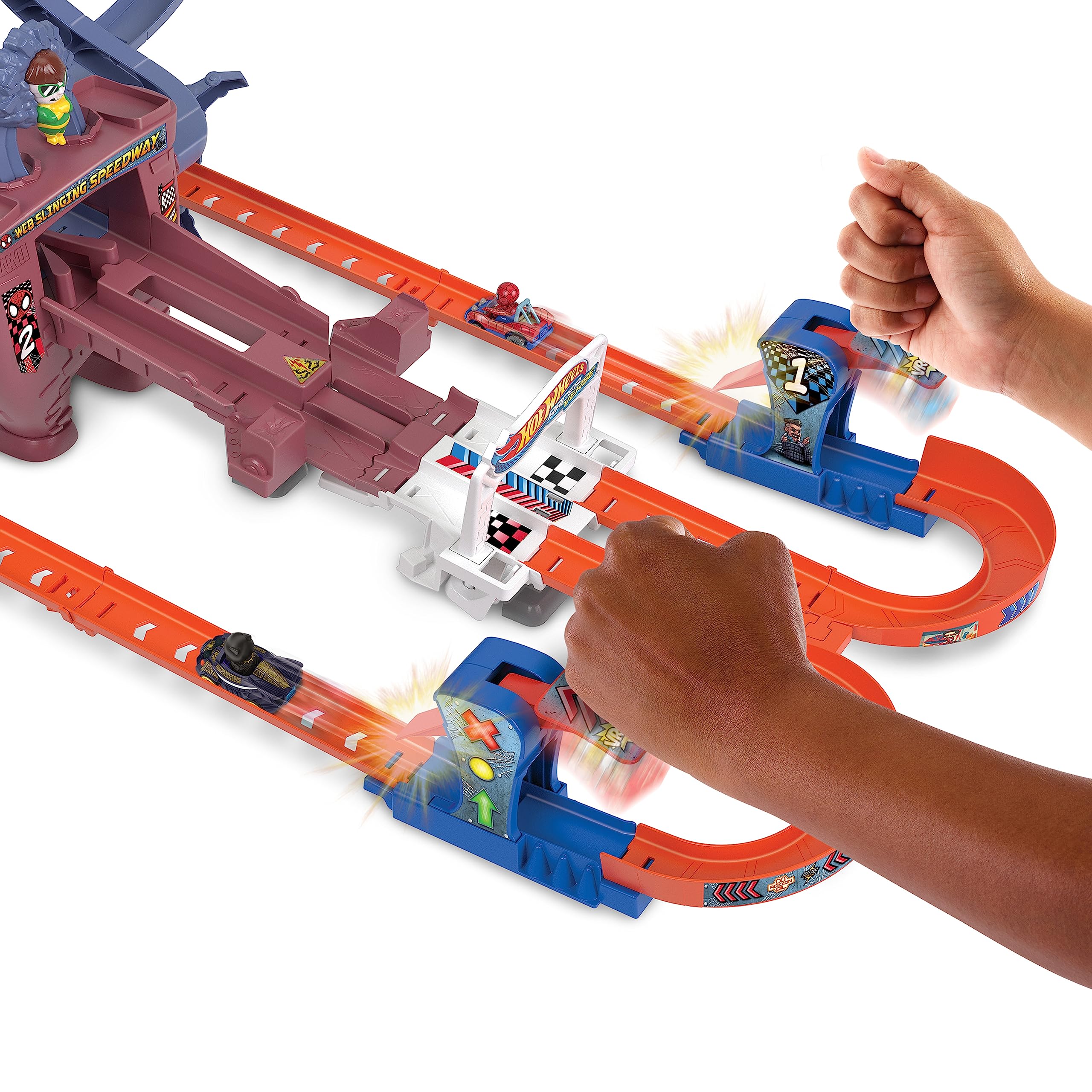 hot-wheels-racerverse-piste-mobile-spider-man-coffret-2-voitures image 3