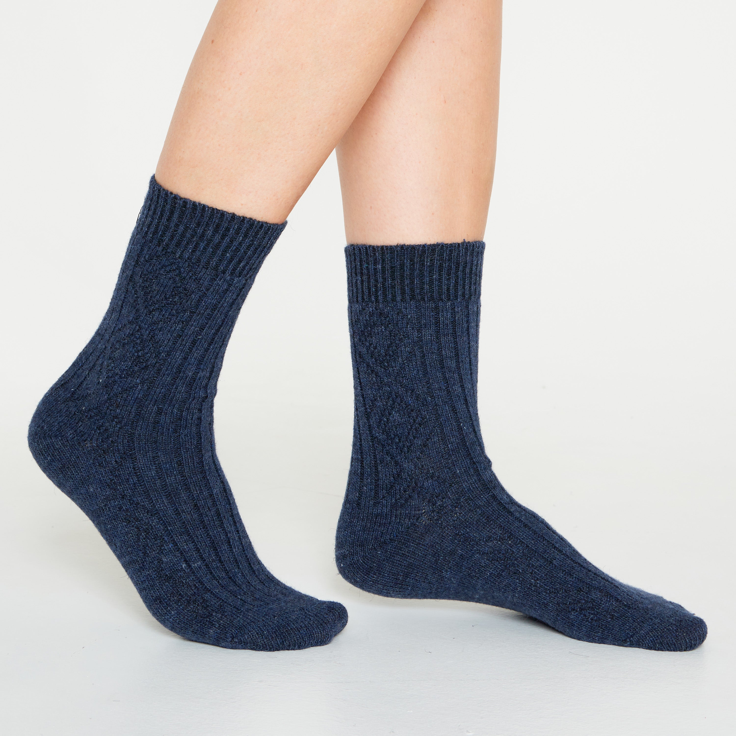 citycomfort-chaussettes-femme-bleu-gris-lot-de-5-laine-chaude image 3