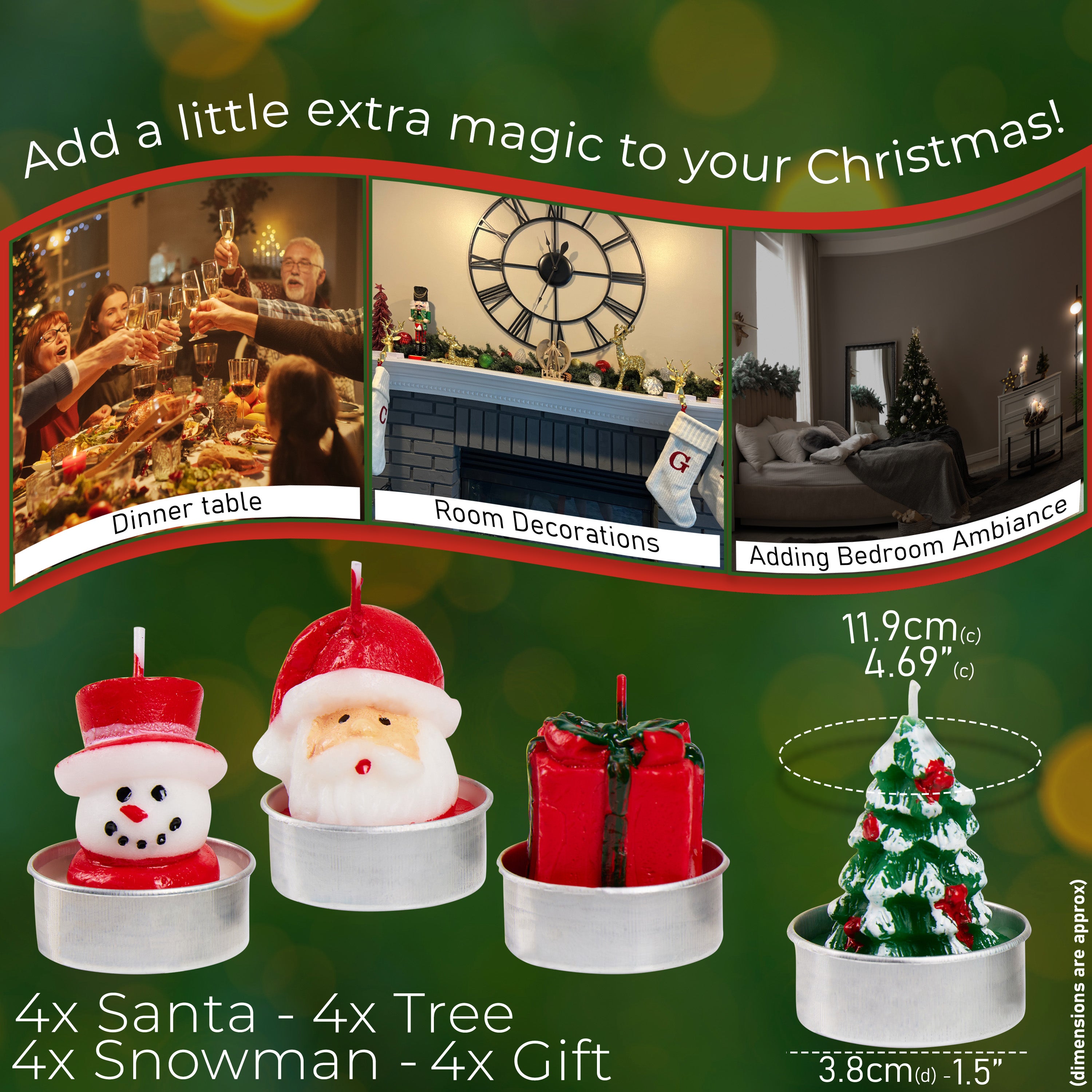 deco-express-christmas-bougies-chauffe-plat-multi-3d-lot-de-12-non-parfum-es image 4