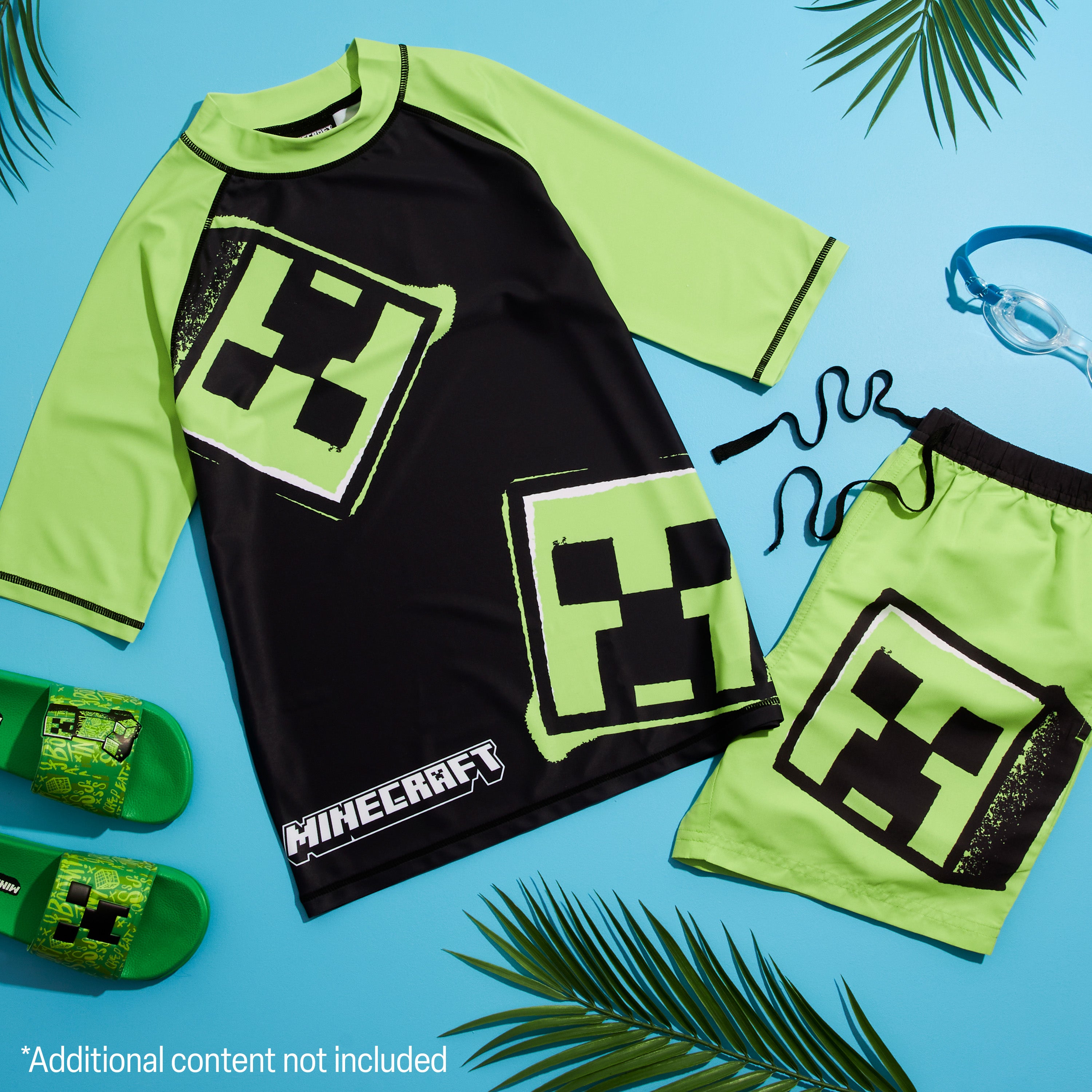 minecraft-creeper-maillot-bain-gar-on-2-pi-ces-7-8-ans image 2