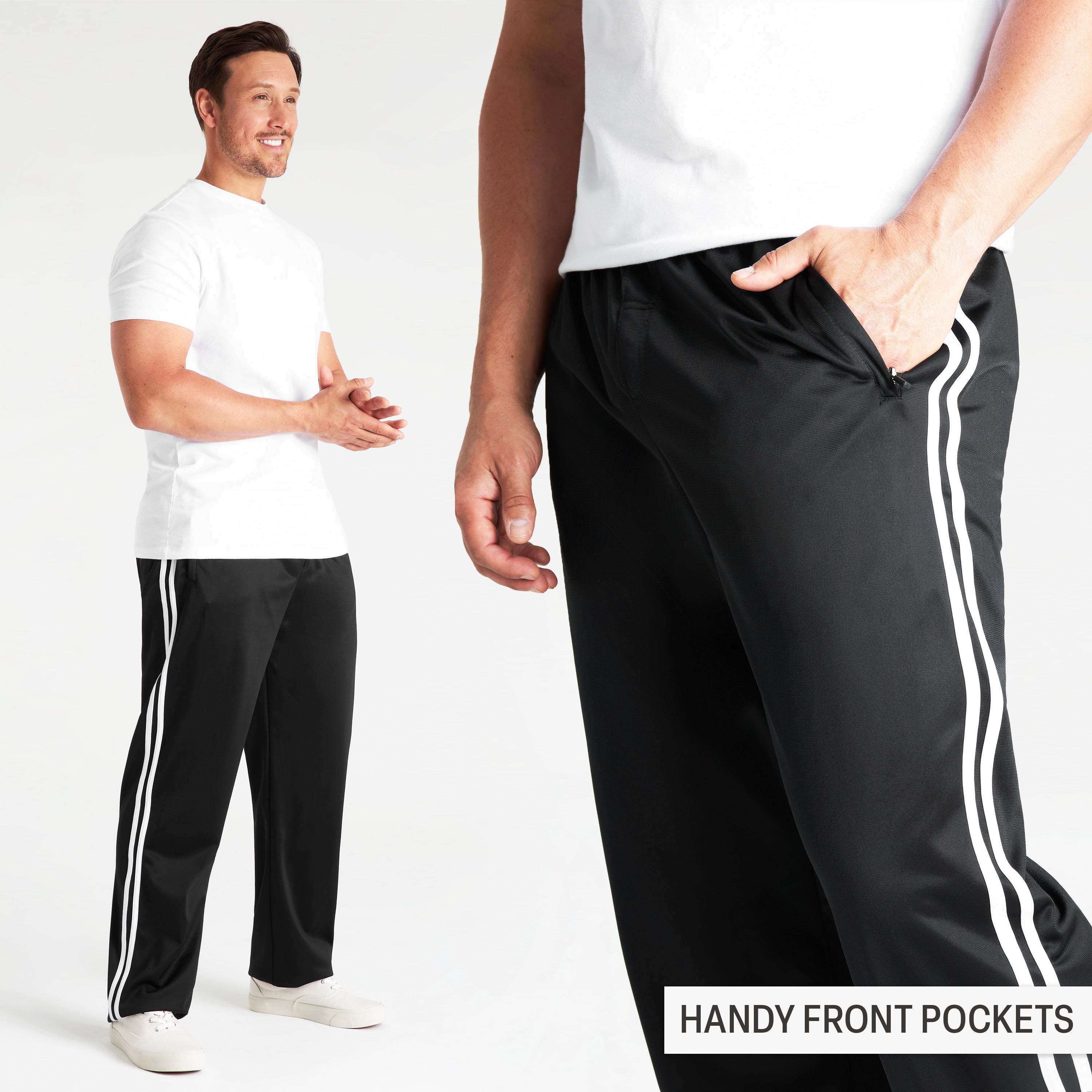 citycomfort-jogging-homme-poches-zip-noir-polyester image 7