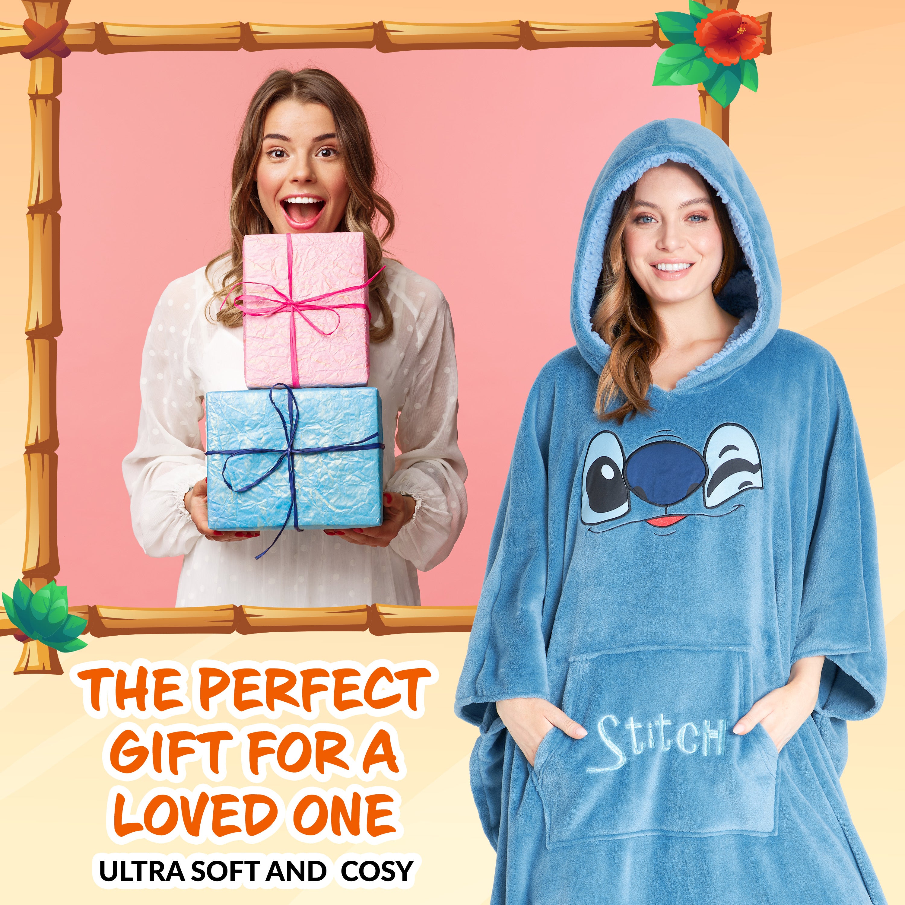 disney-stitch-plaid-capuche-polaire-sherpa-oversize image 2
