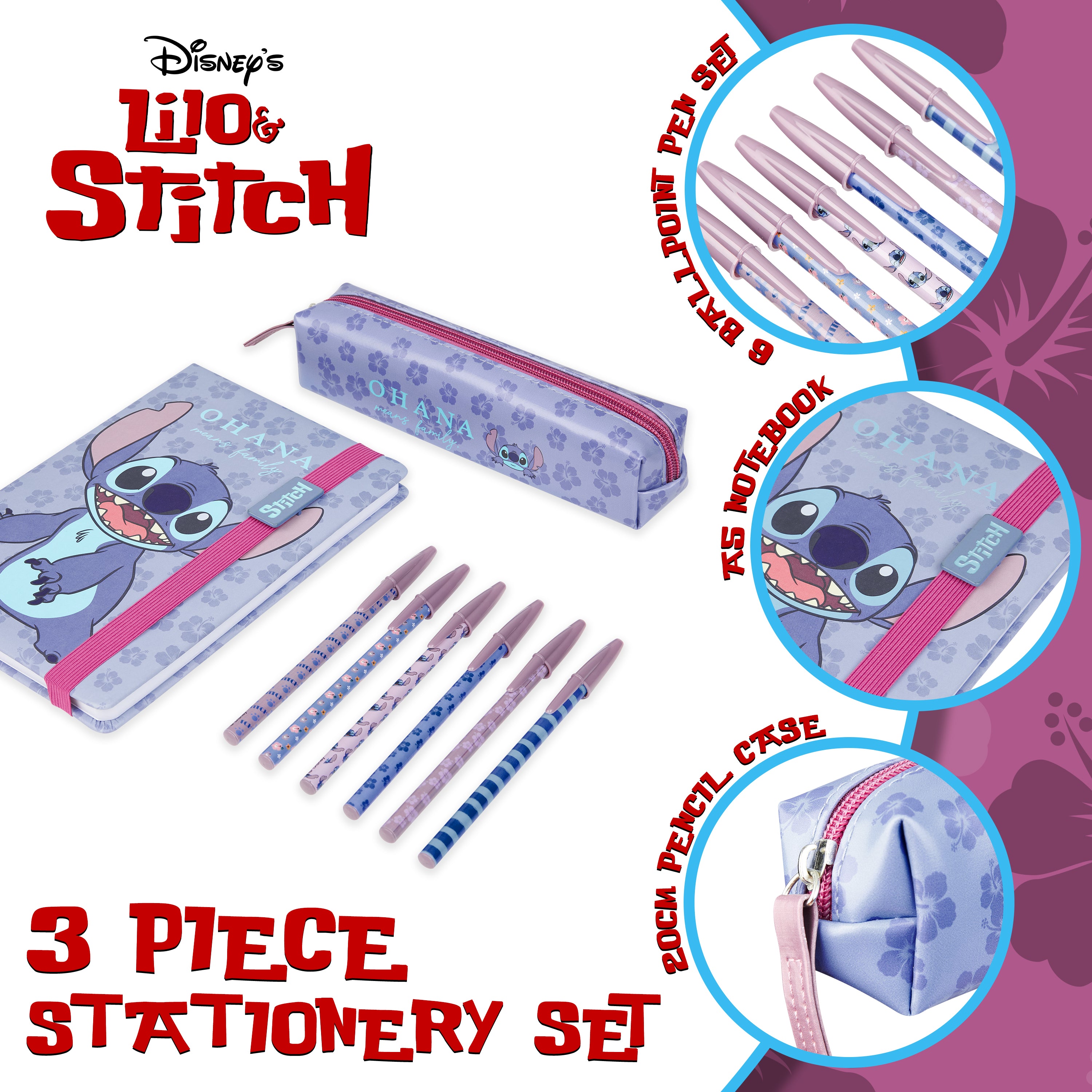 disney-stitch-set-papeterie-bleu-carnet-trousse-stylos-cole image 2
